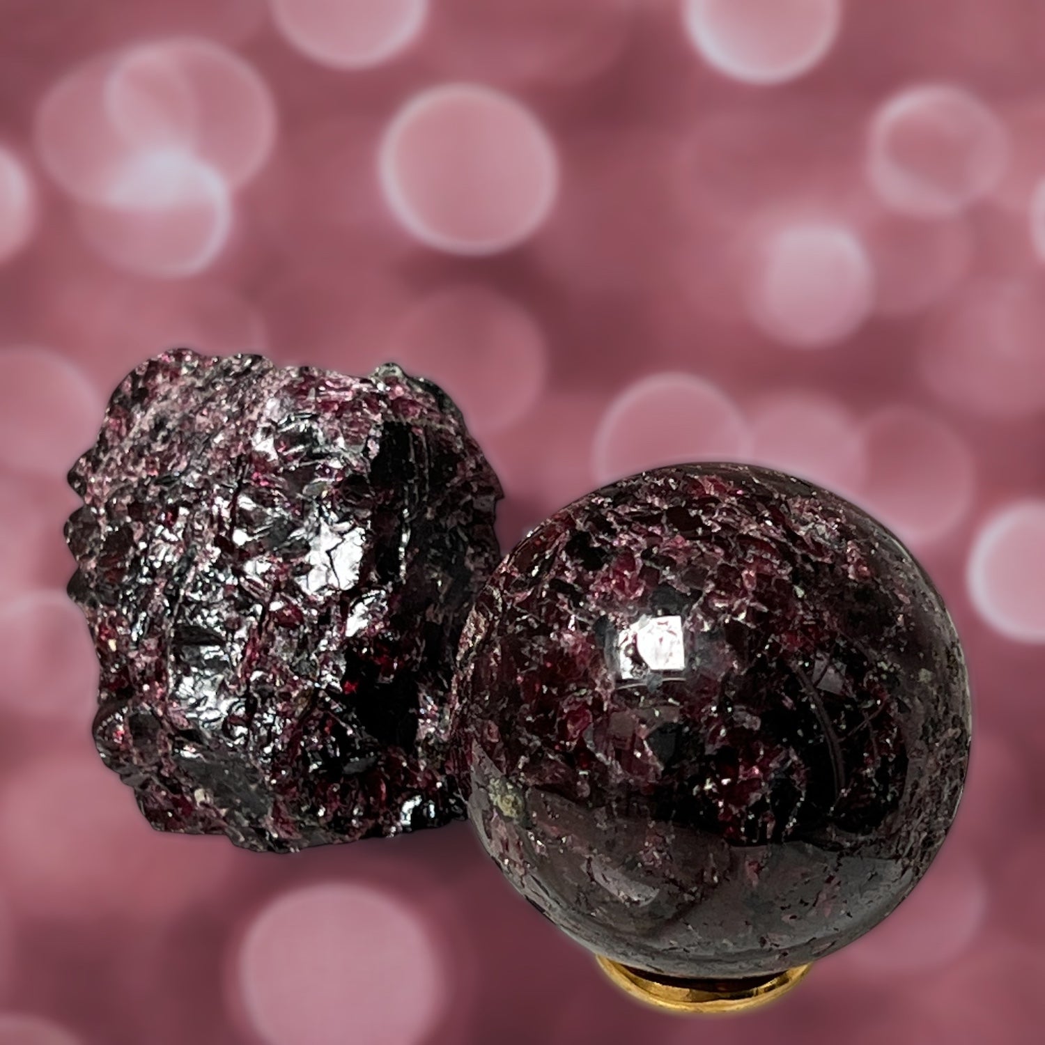 Pyrope Garnet Raw or Tumbled Sphere