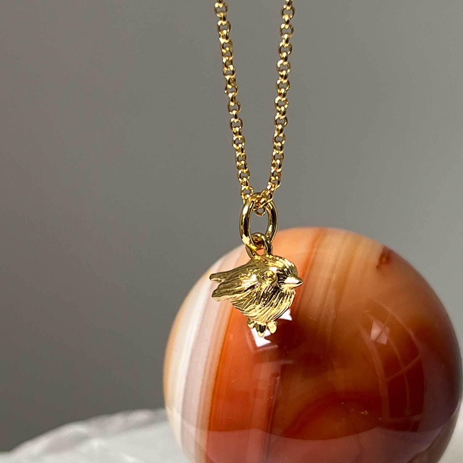 Robin Charm on Baby Belcher Chain Short Or Long