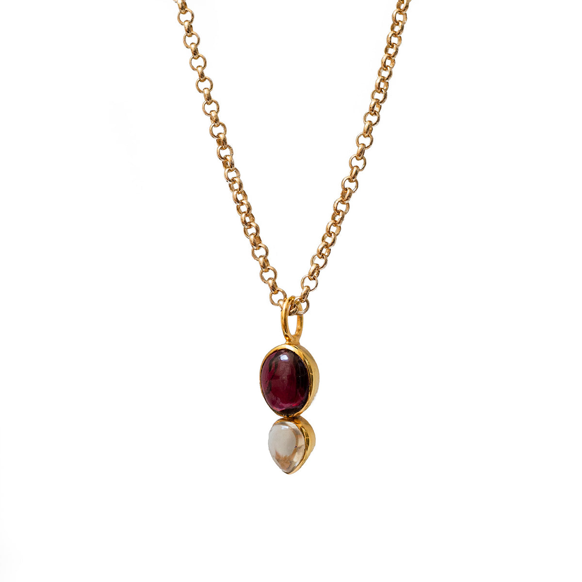 Shakti Pendant Garnet & Citrine