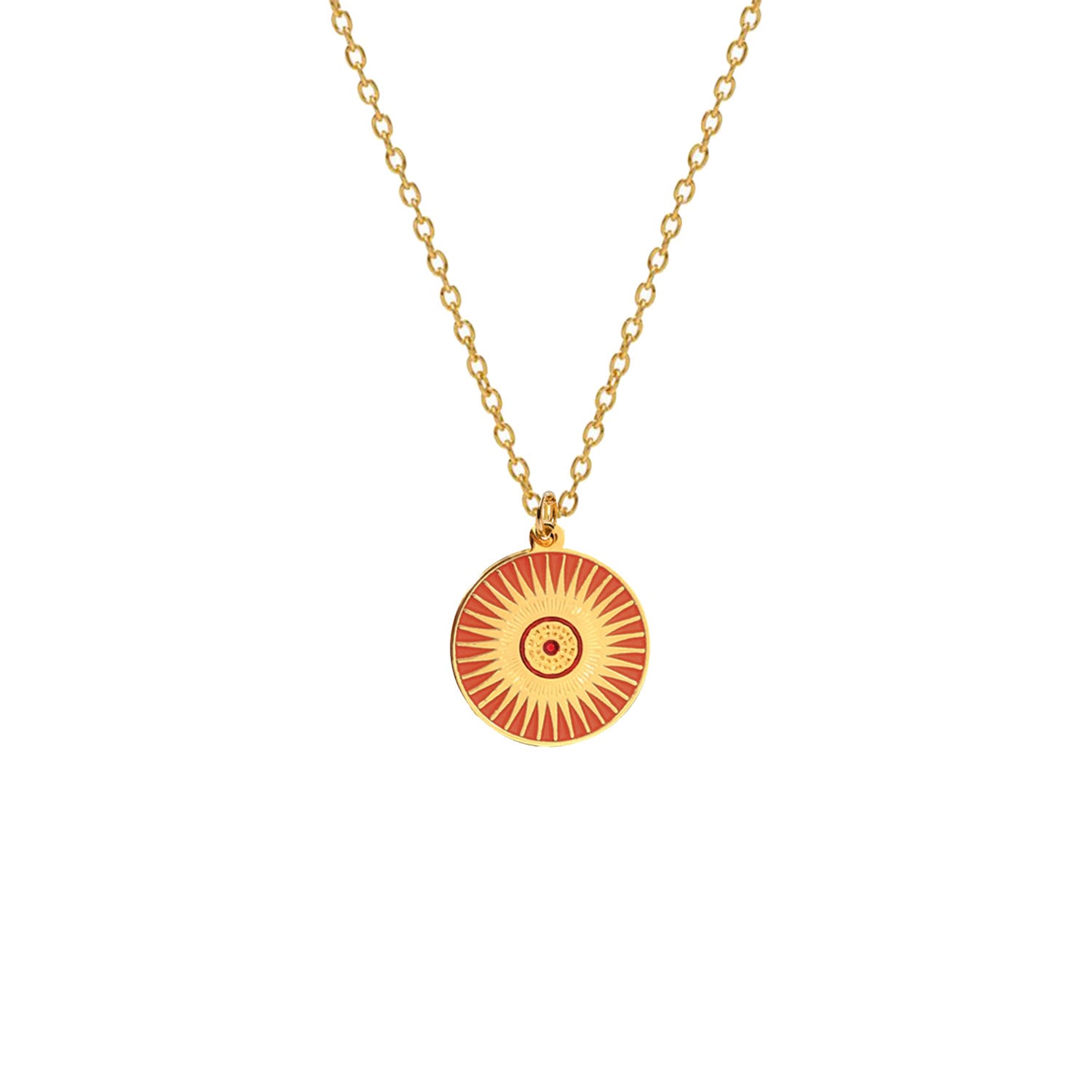 Sun Medal on a Short Simple Chain