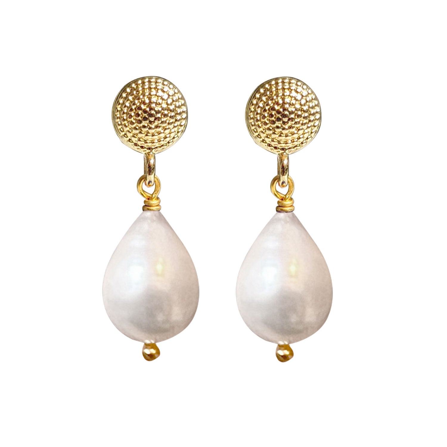 Talia Drop Pearl Stud Earrings