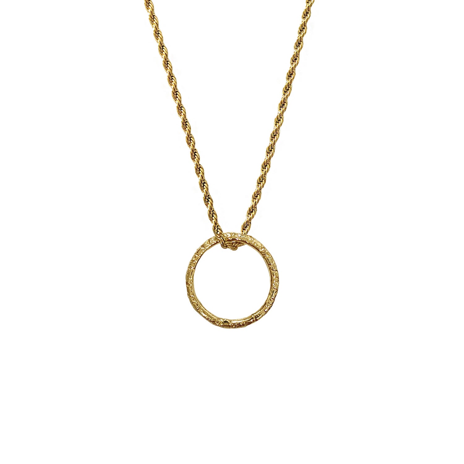 Victorian Ring Pendant on Long Rope Chain