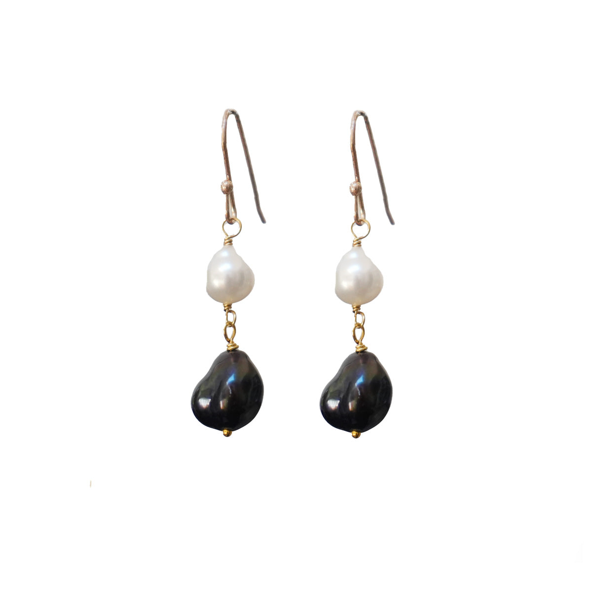 Ying And Yang Perfectly Balanced Black And White Pearl Earrings