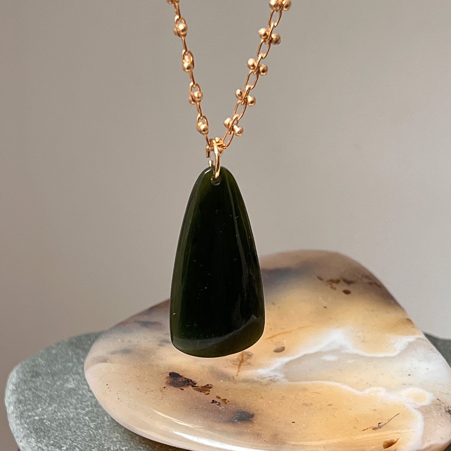 Large Alaskan Jade On 60cm Bula Chain