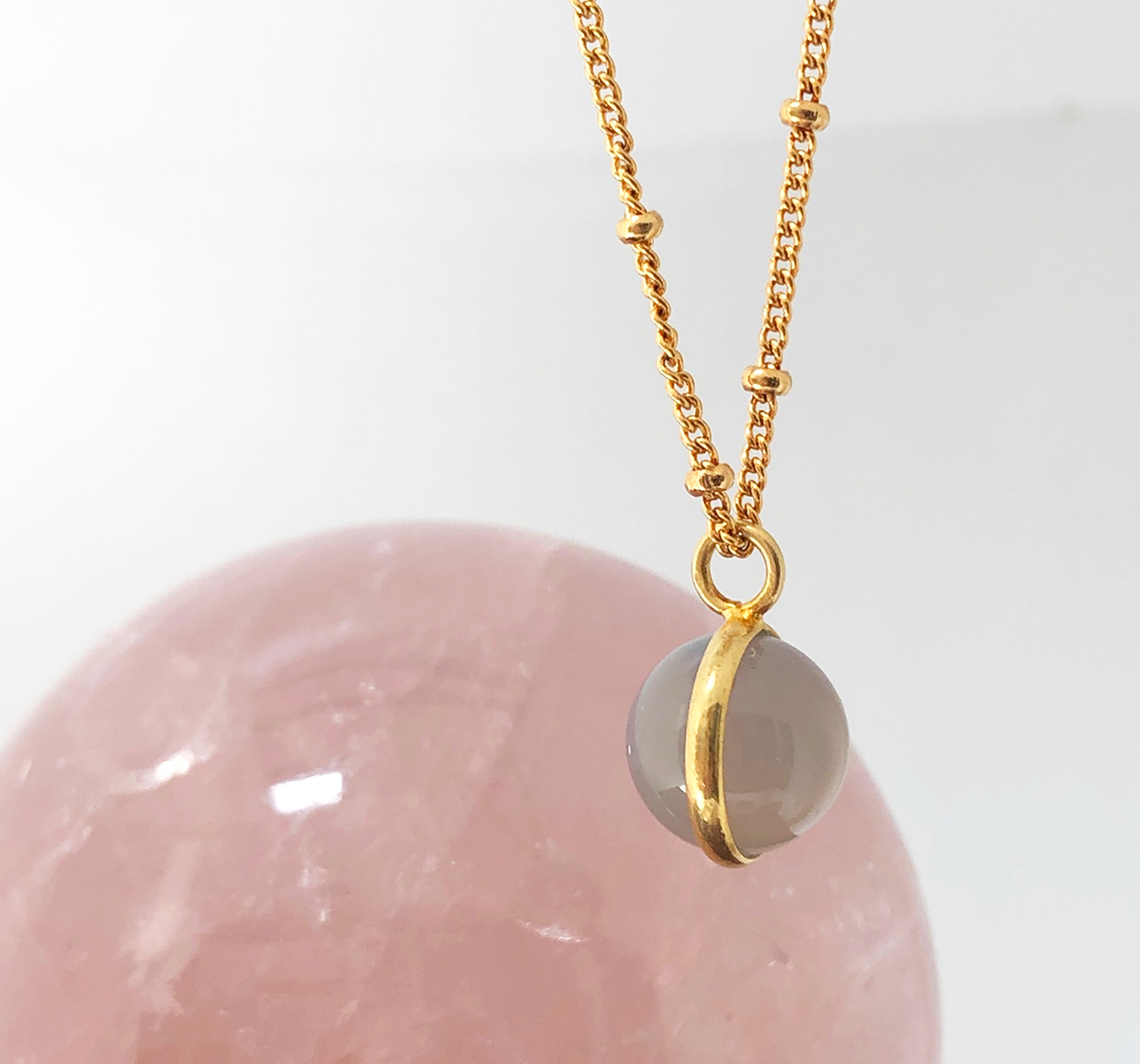 Gold crystal jewellery