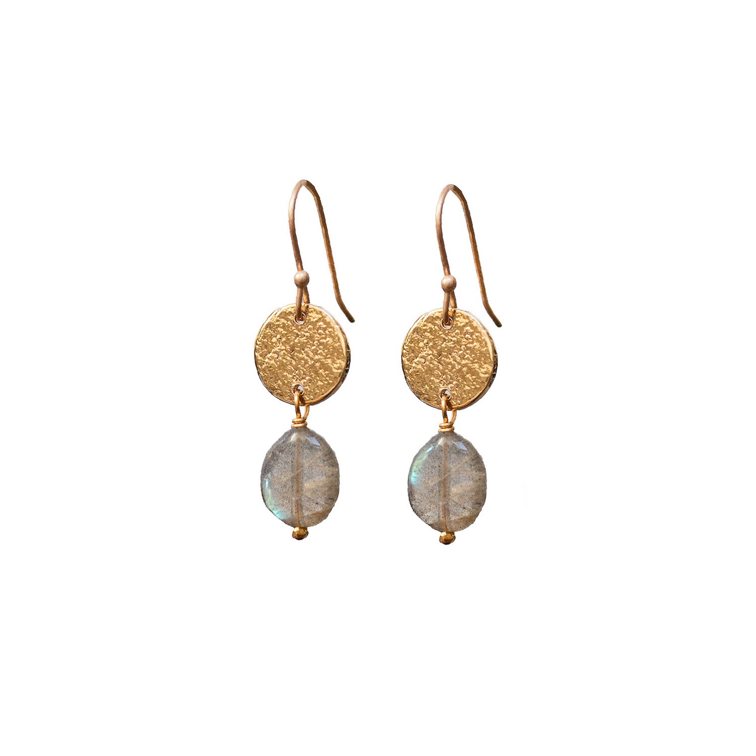 Harmonia One Stone Labradorite Earrings