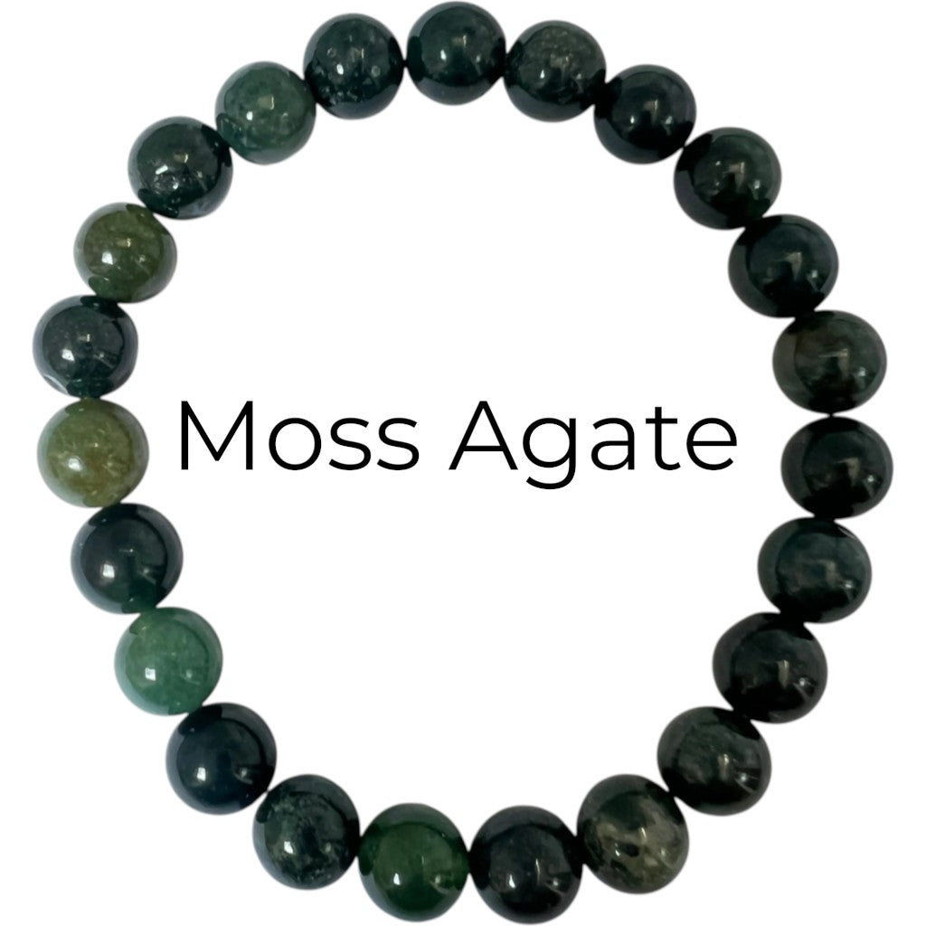 Semi Precious Stone Bracelet Elasticated 8mm
