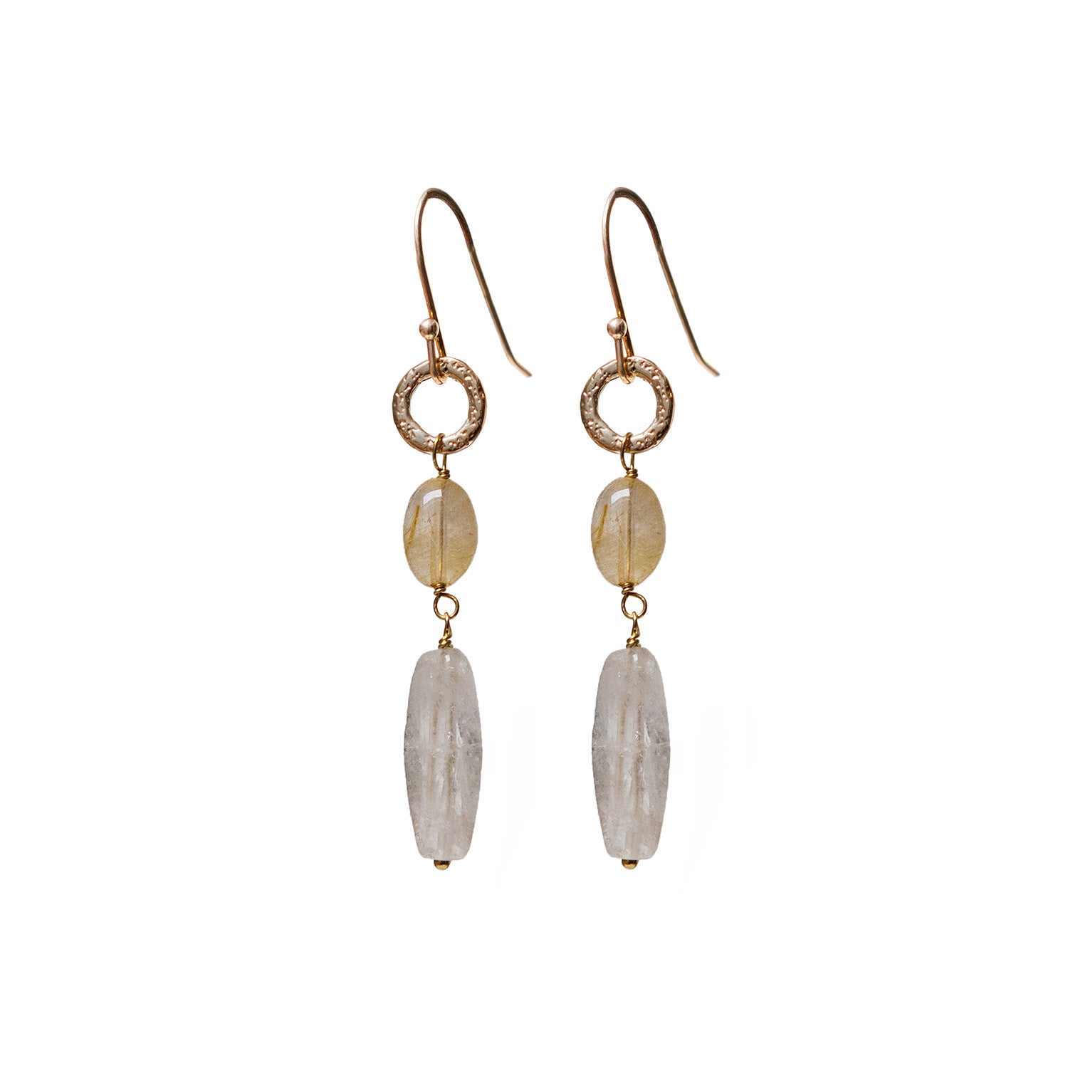 Gita Rutilated Quartz Drop Earrings