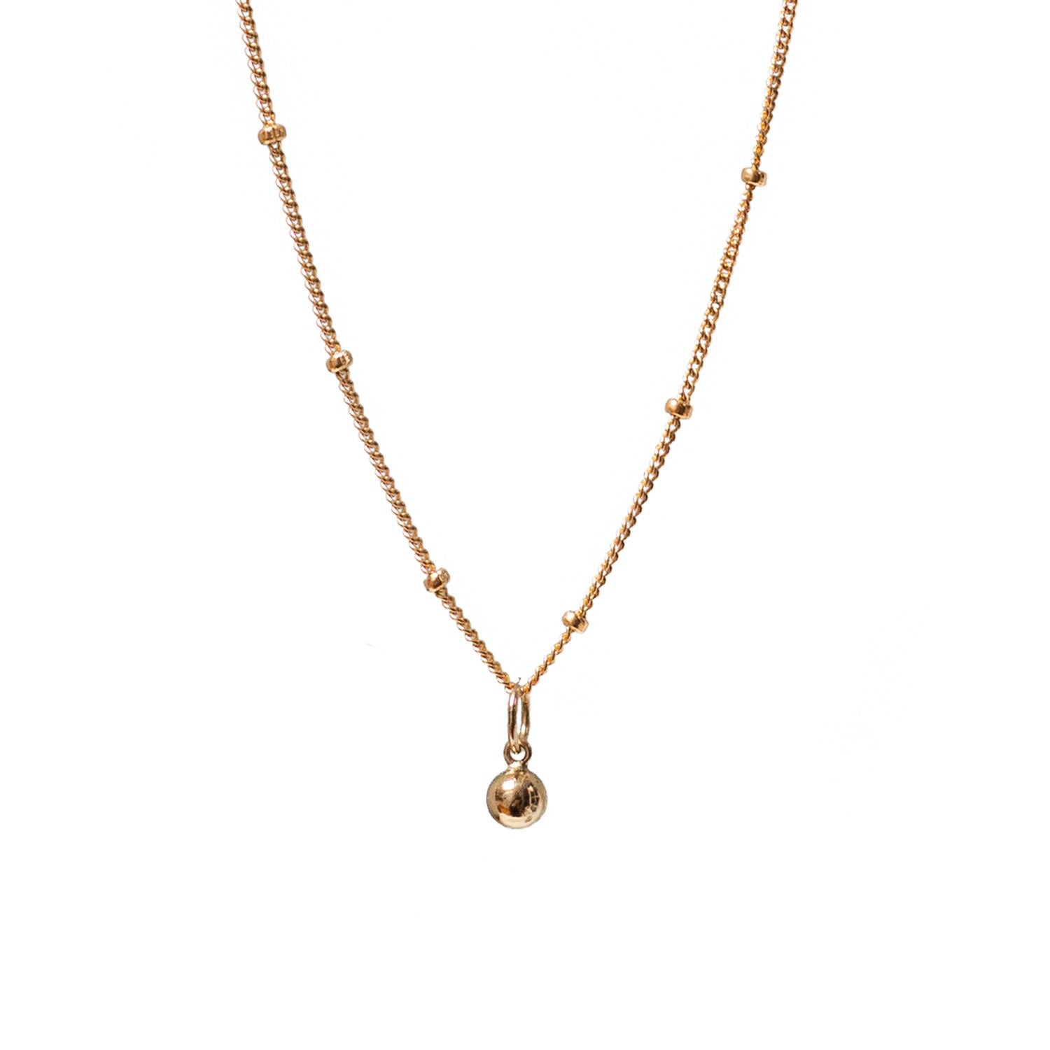 Gold Filled Mini Ball Necklace