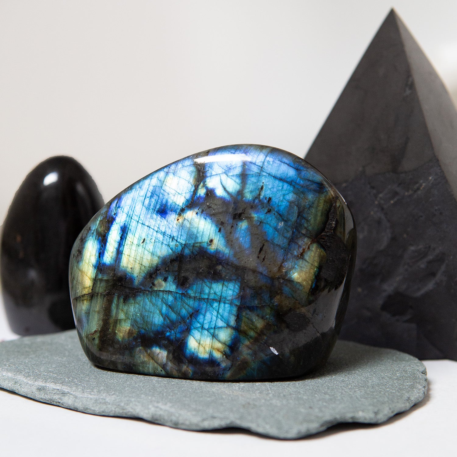 Polished Freeform Labradorite From Madagascar