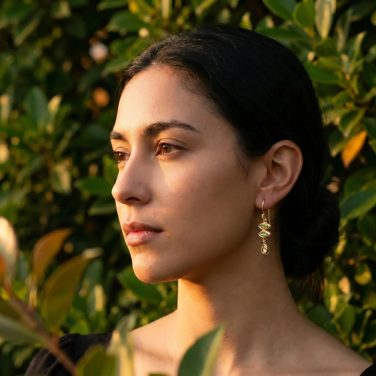 Lucy Earrings — Peridot & Citrine