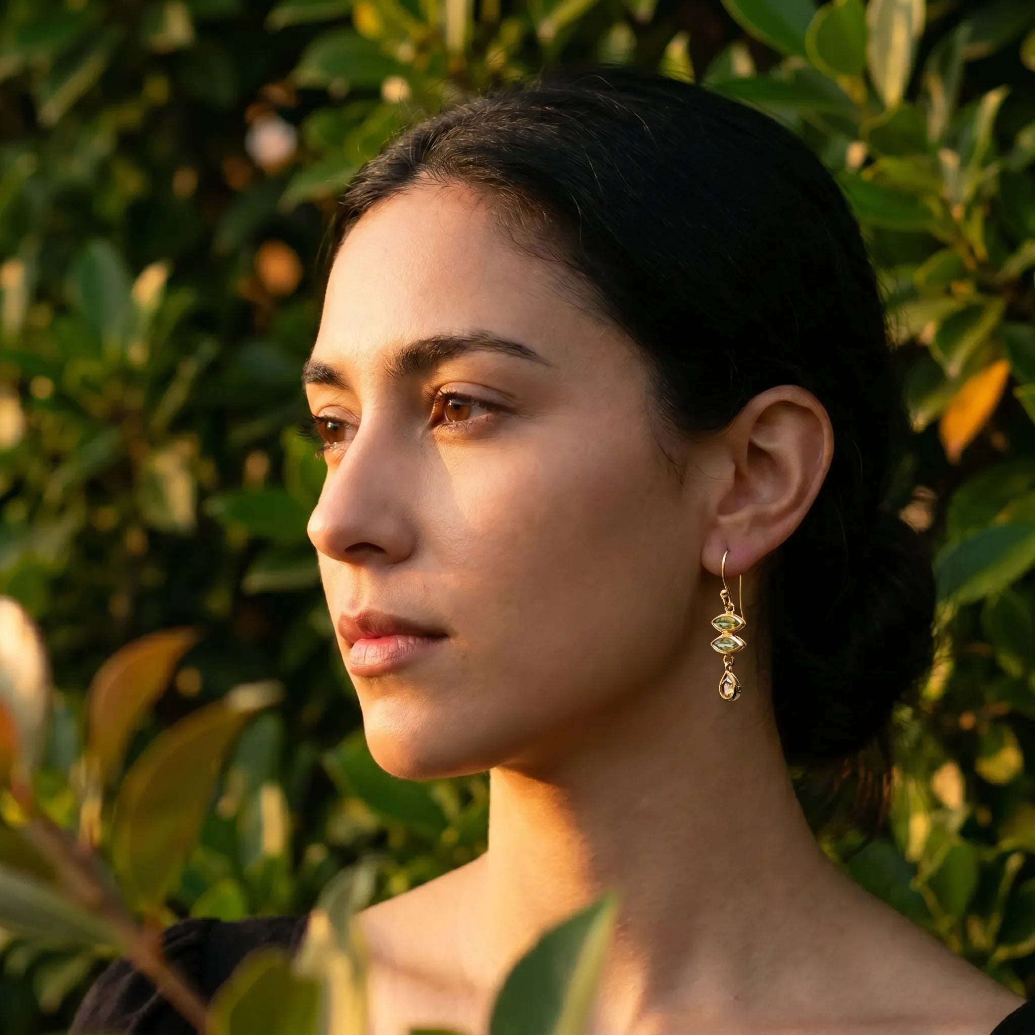 Lucy Earrings — Peridot & Citrine
