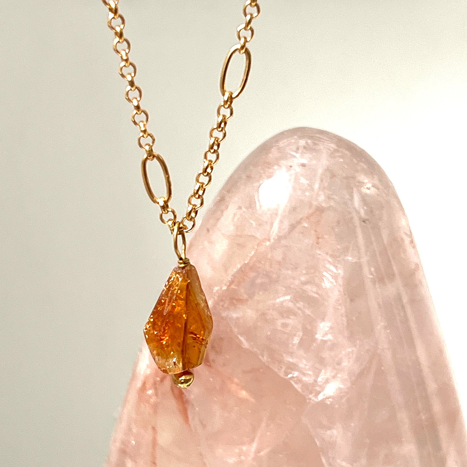 Ovala Chain With Warm Citrine