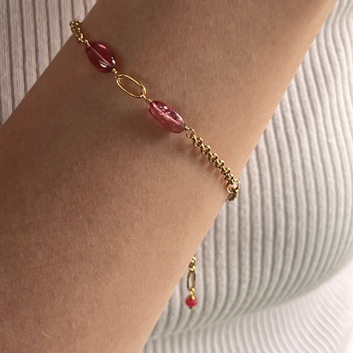 Ovala Bracelet — Pink Tourmaline