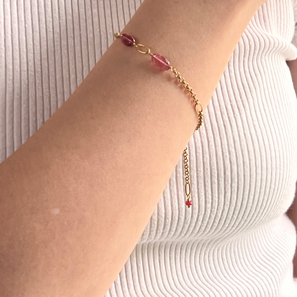 Ovala Bracelet — Pink Tourmaline