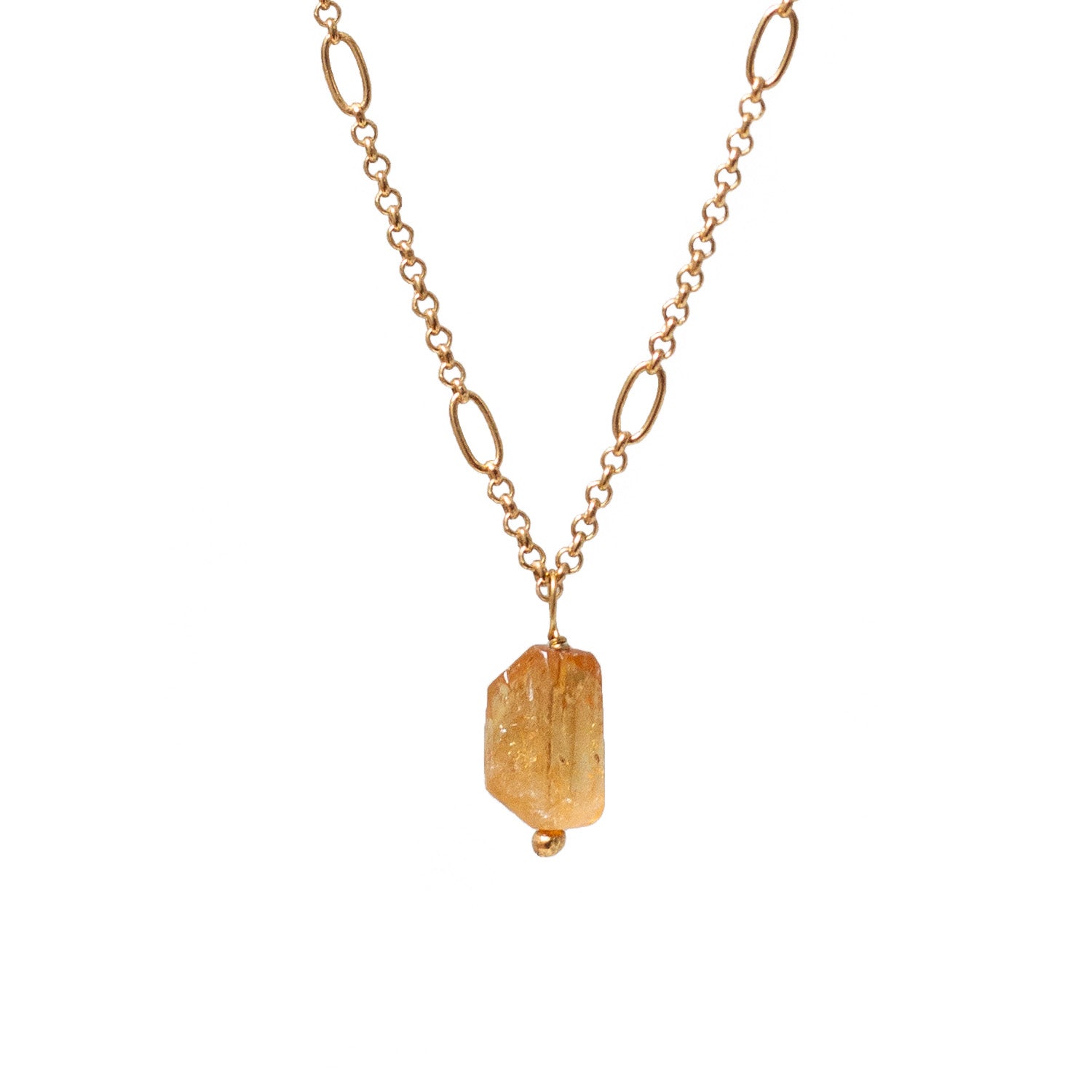 Ovala Chain With Warm Citrine