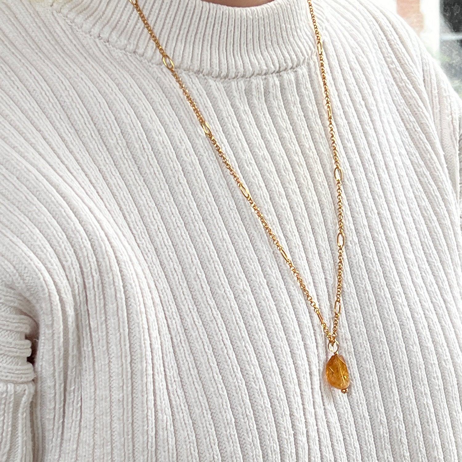 Ovala Chain With Warm Citrine