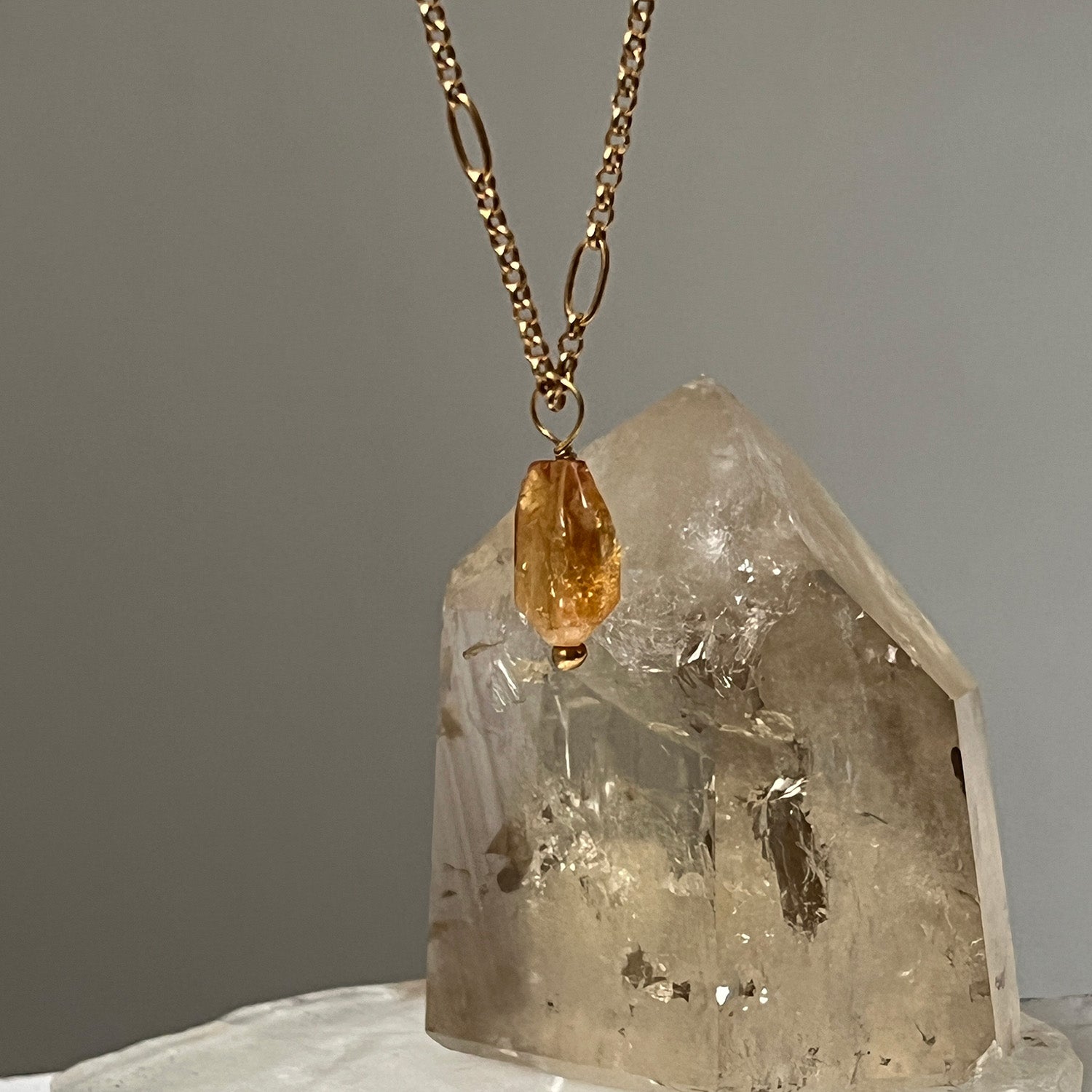 Ovala Chain With Warm Citrine