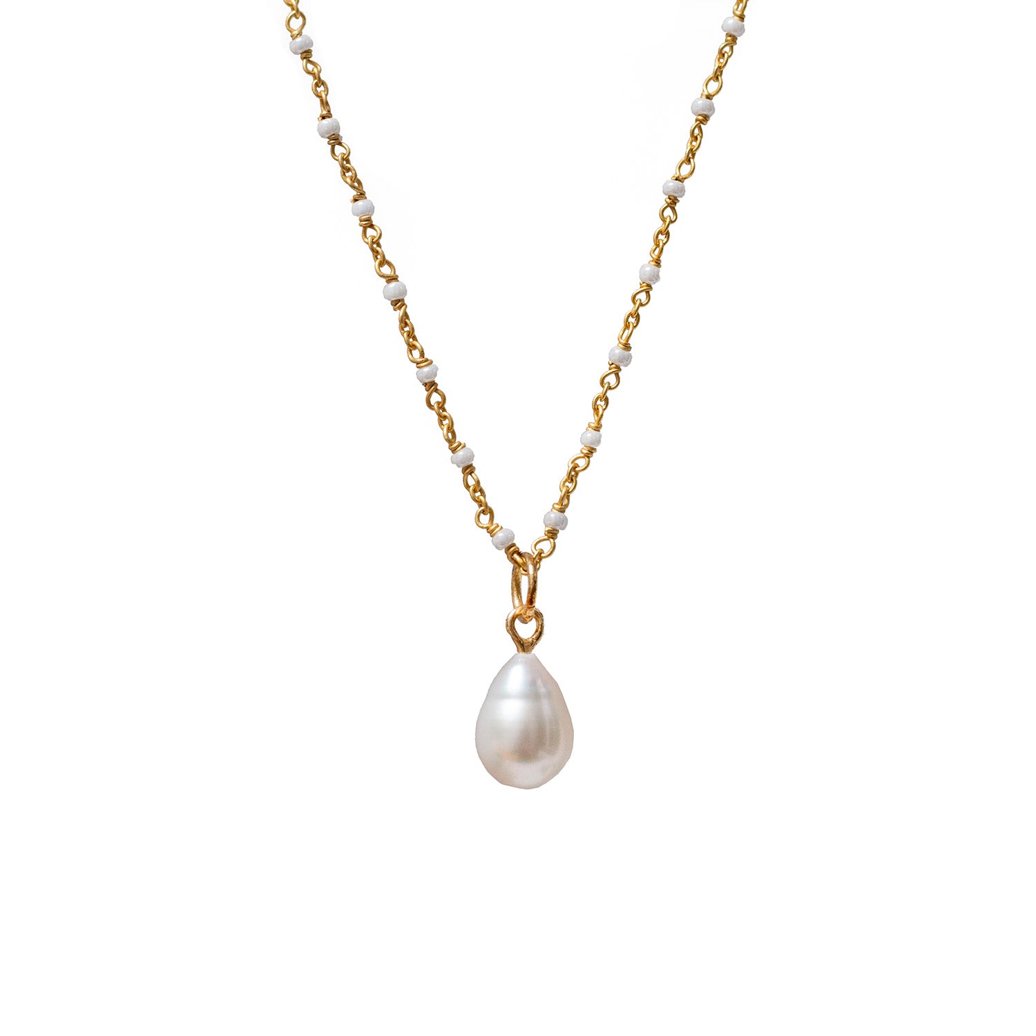 Freshwater Pearl Pendant On Long Freshwater Pearl Rosary