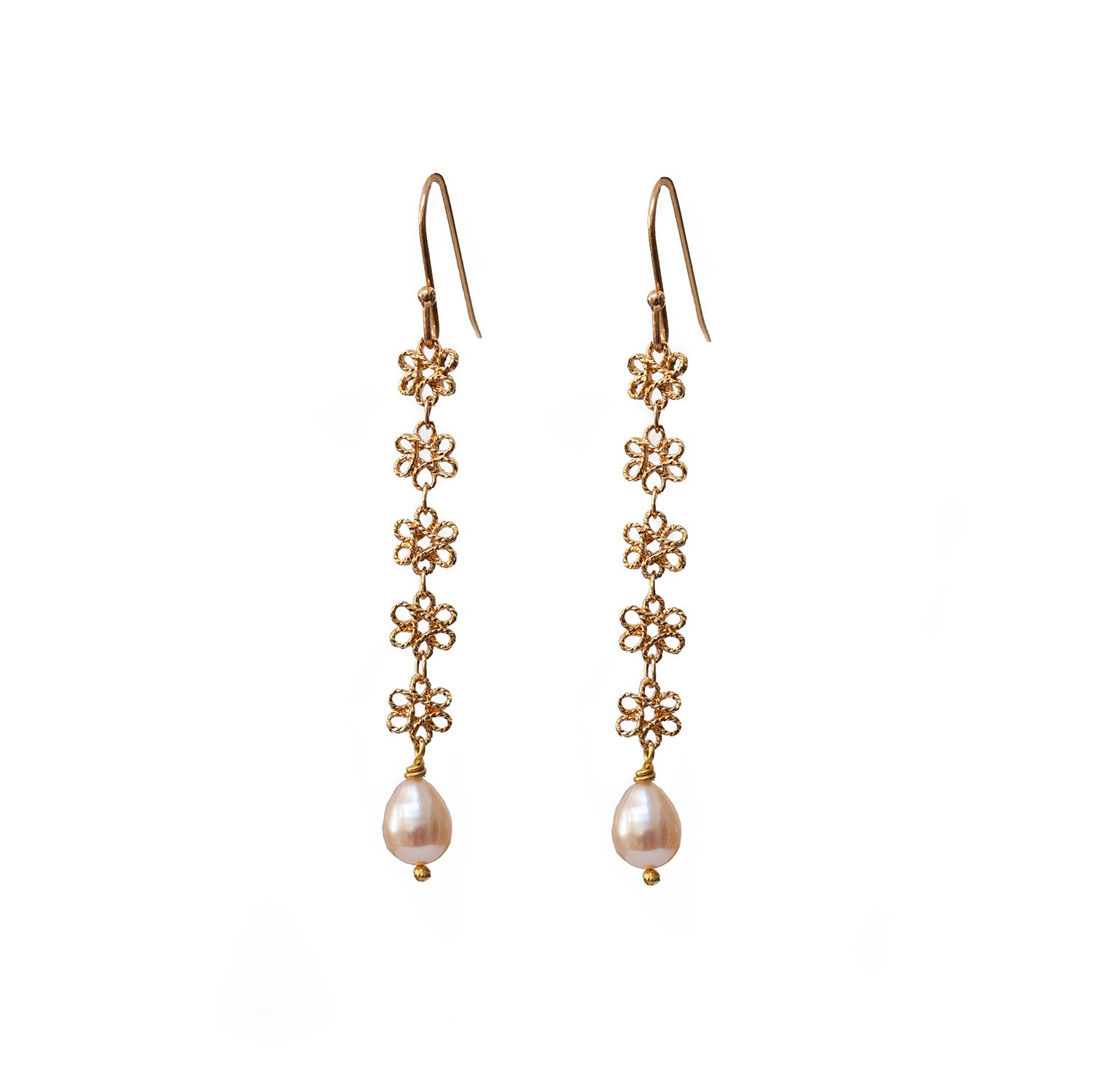 Infinity Freshwater Pearl Earrings