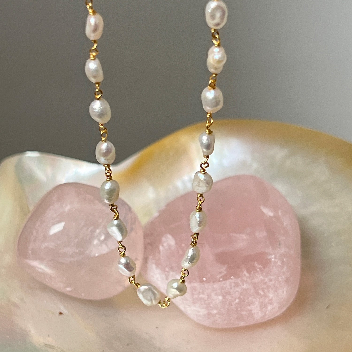 Rosary Pebble Fresh Water Pearl