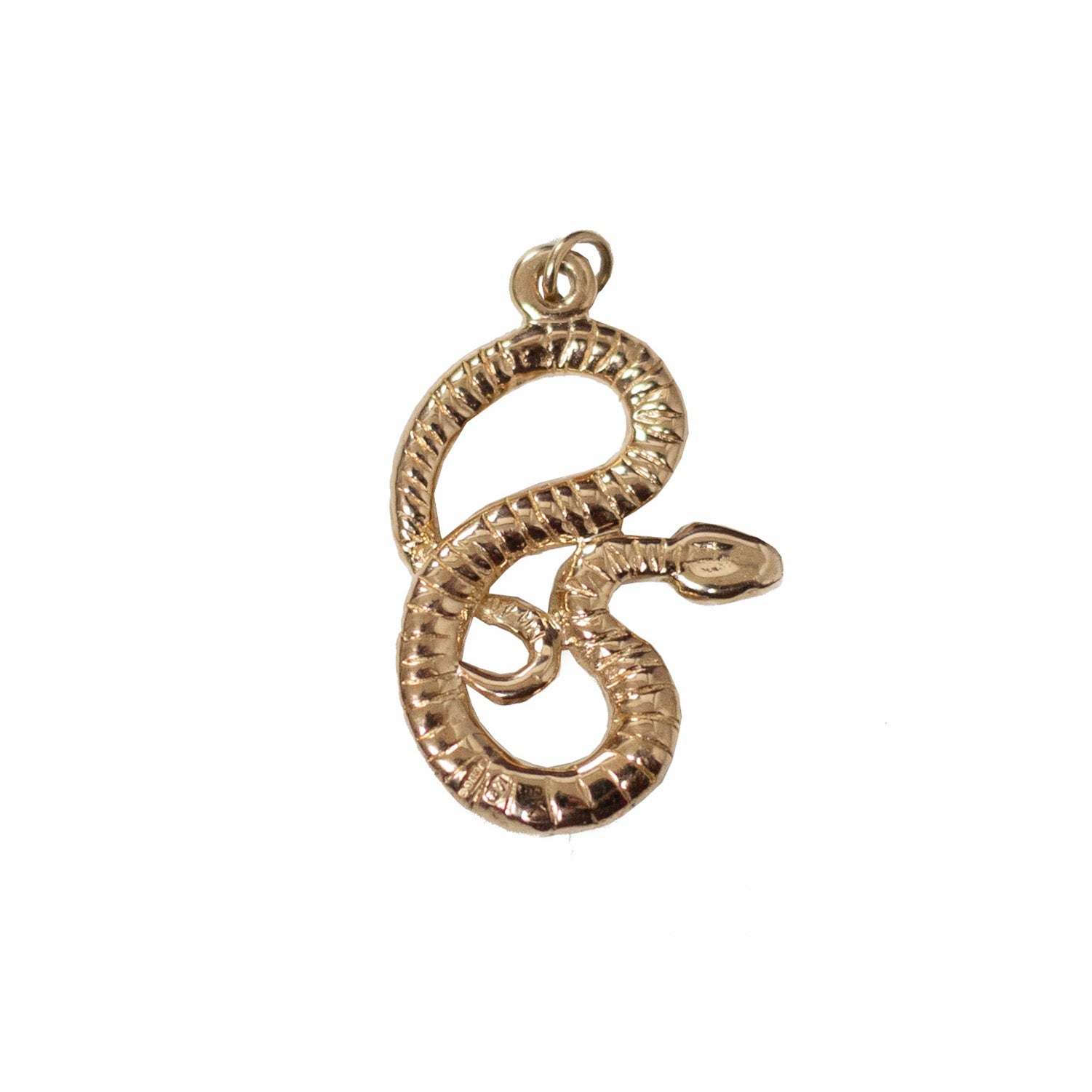 Kundalini Snake Charm 9ct Gold British Made