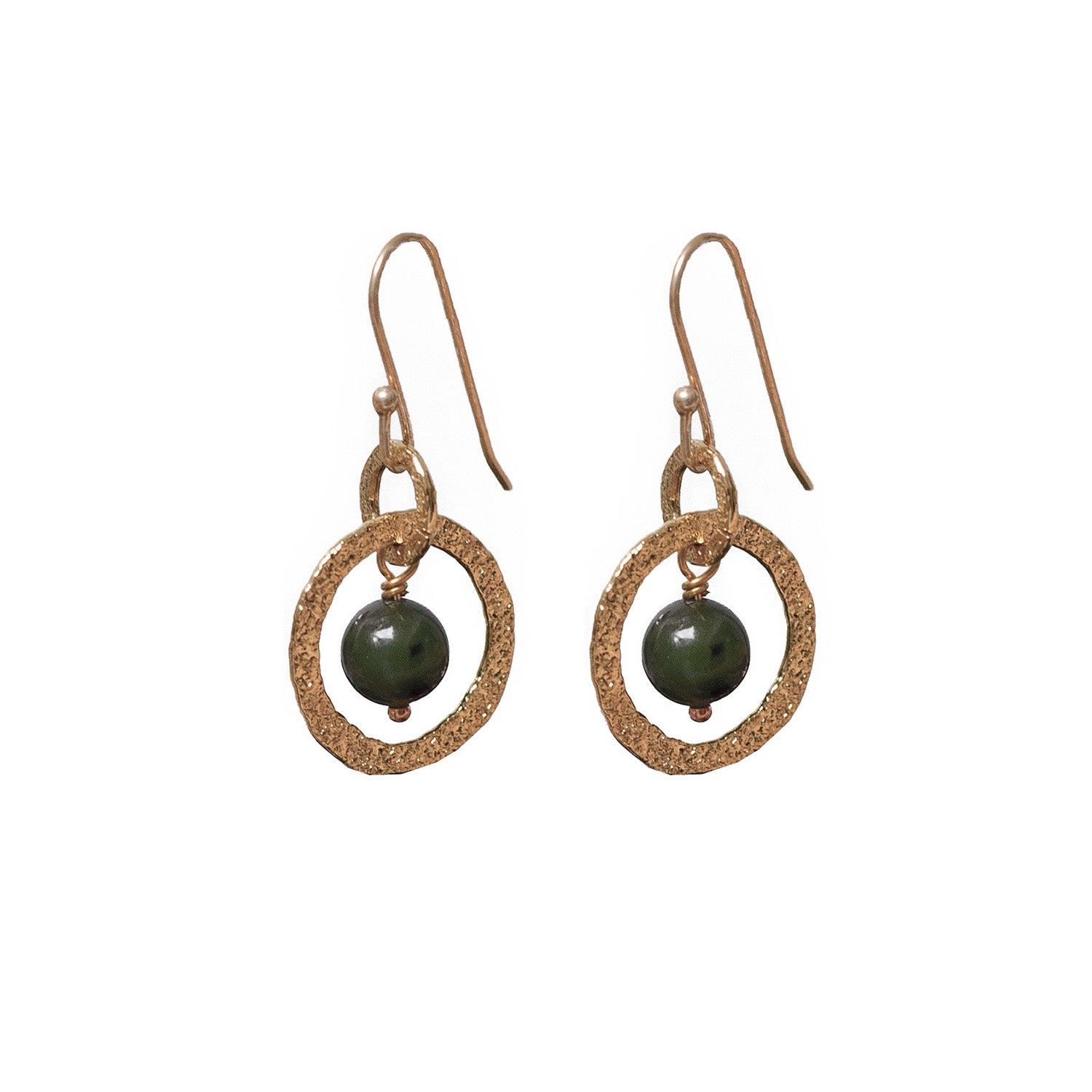 Taya Green Nephrite Jade Earrings