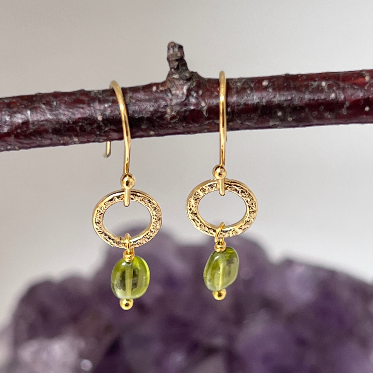 Gita Earrings Green Peridot