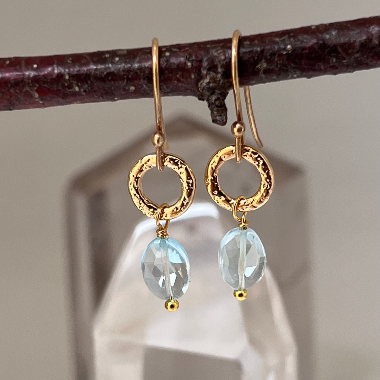 Gita Earrings Blue Topaz