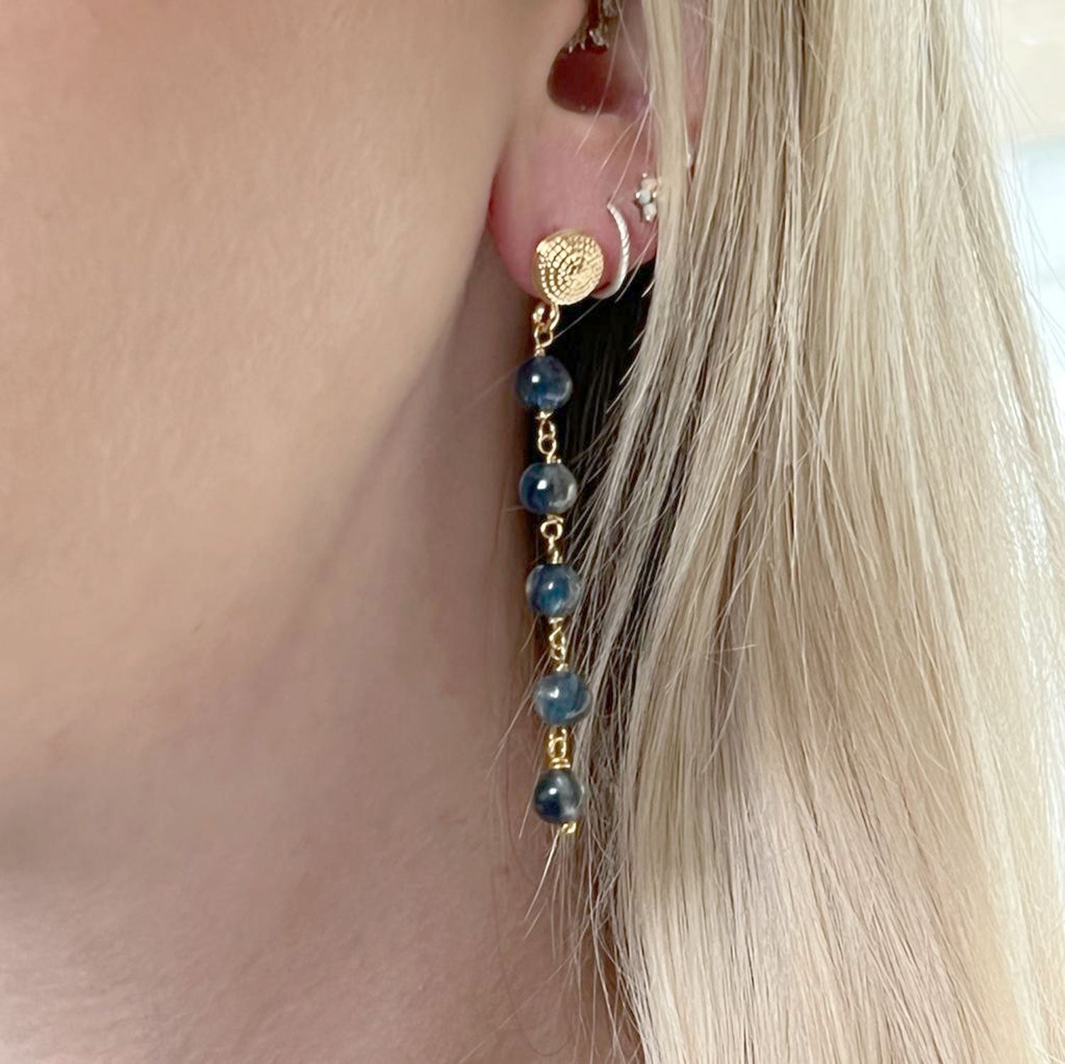 Talia 5 stone Kyanite earrings