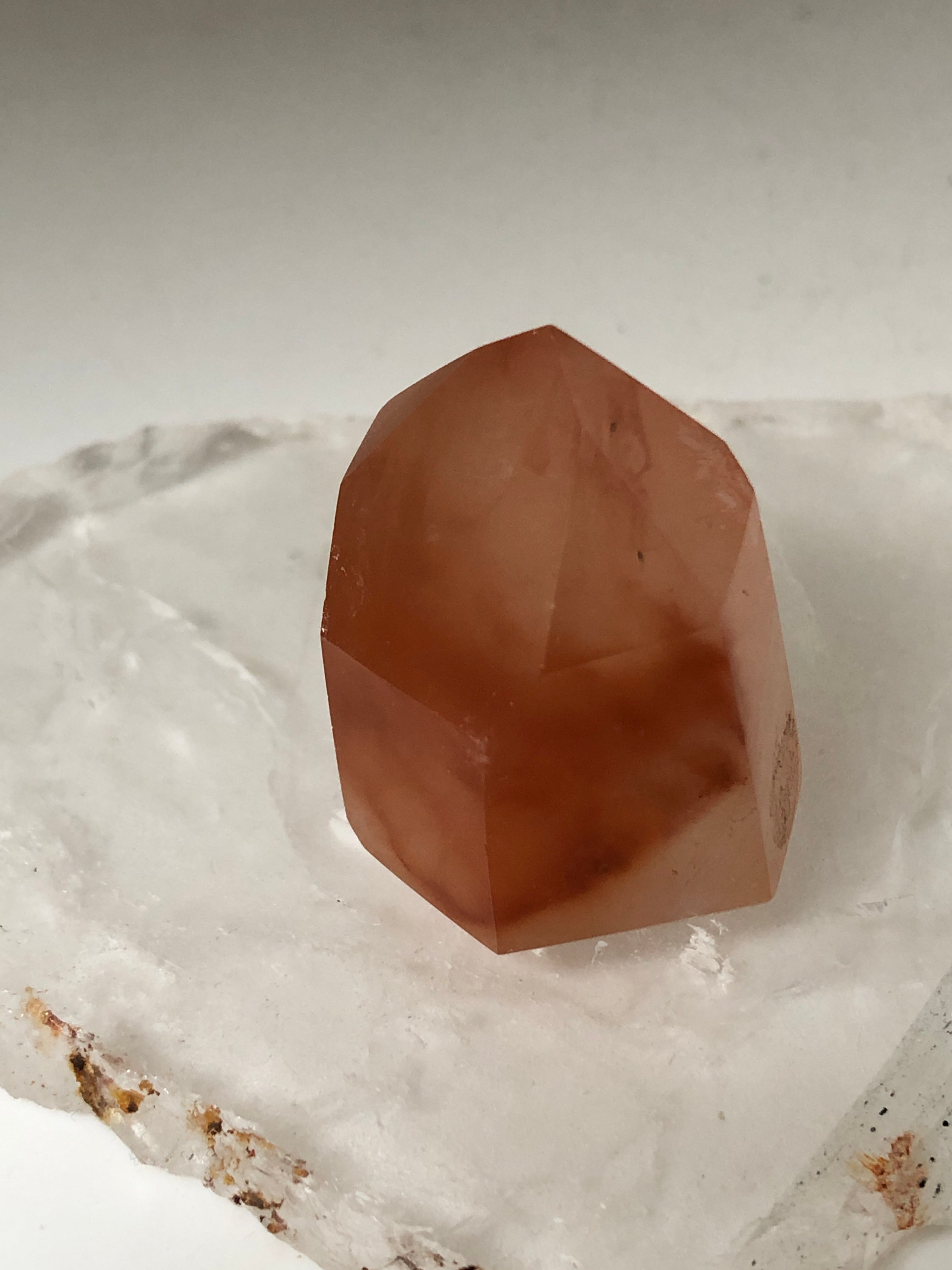 Unique Short Chaneller Carnelian point