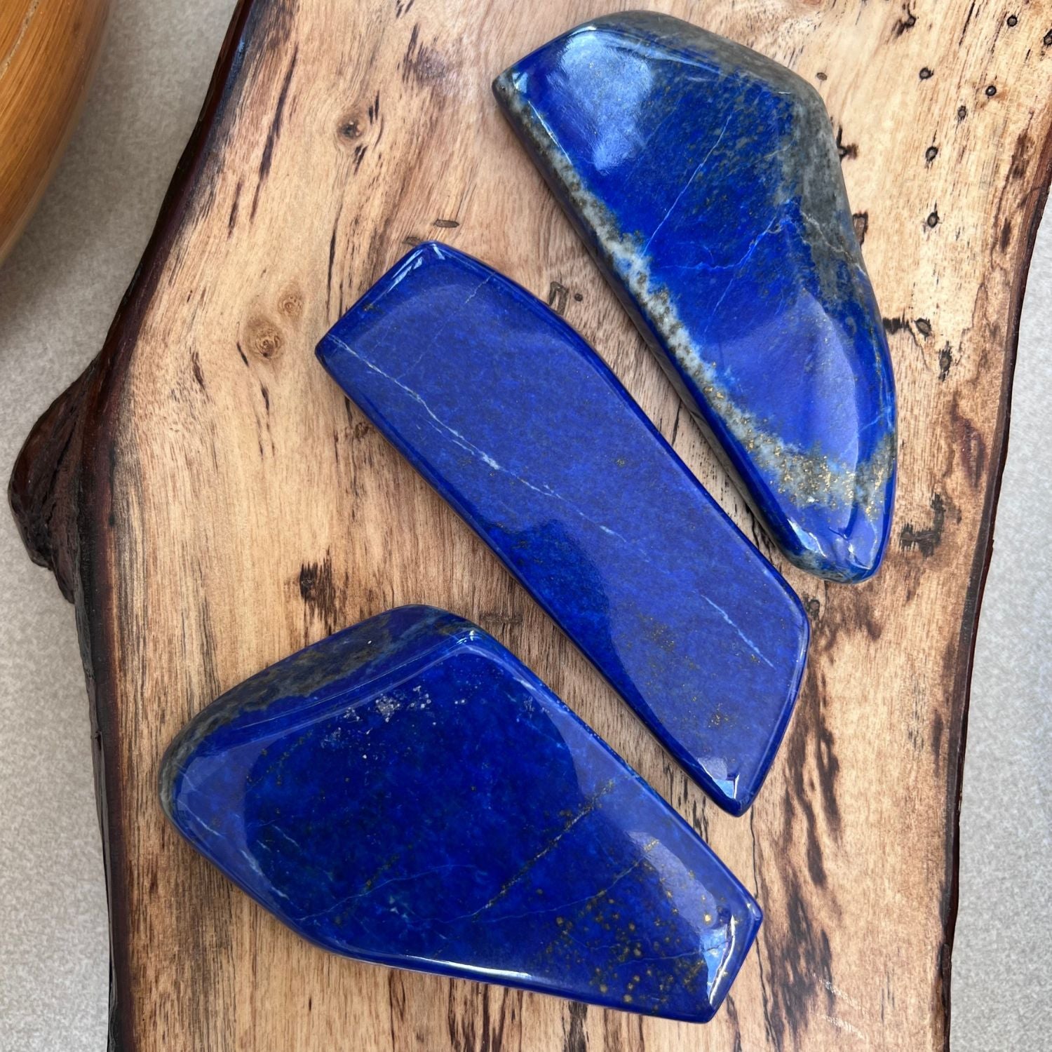 Lapis Lazuli natural flat stone