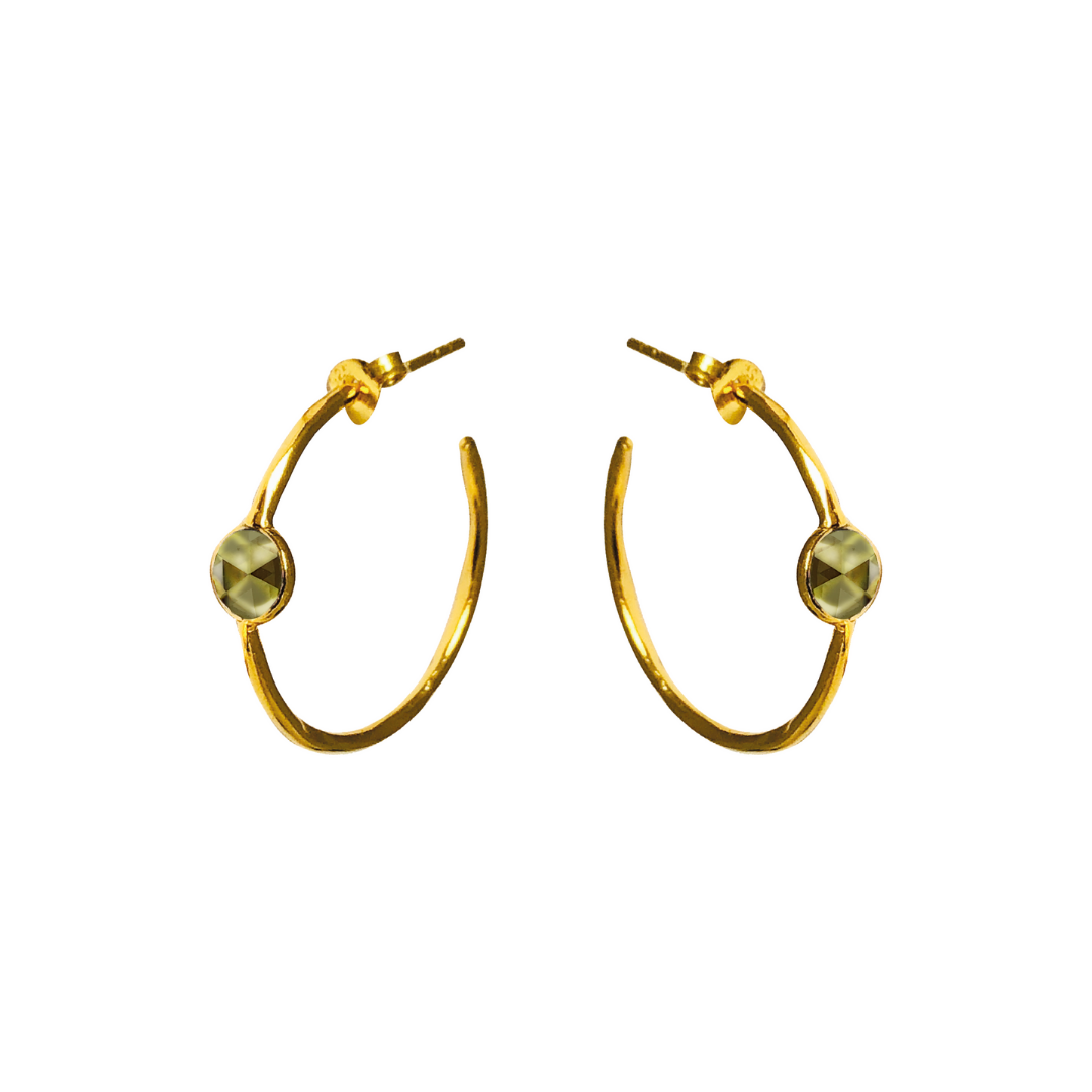 Polki Cut Creole Earrings
