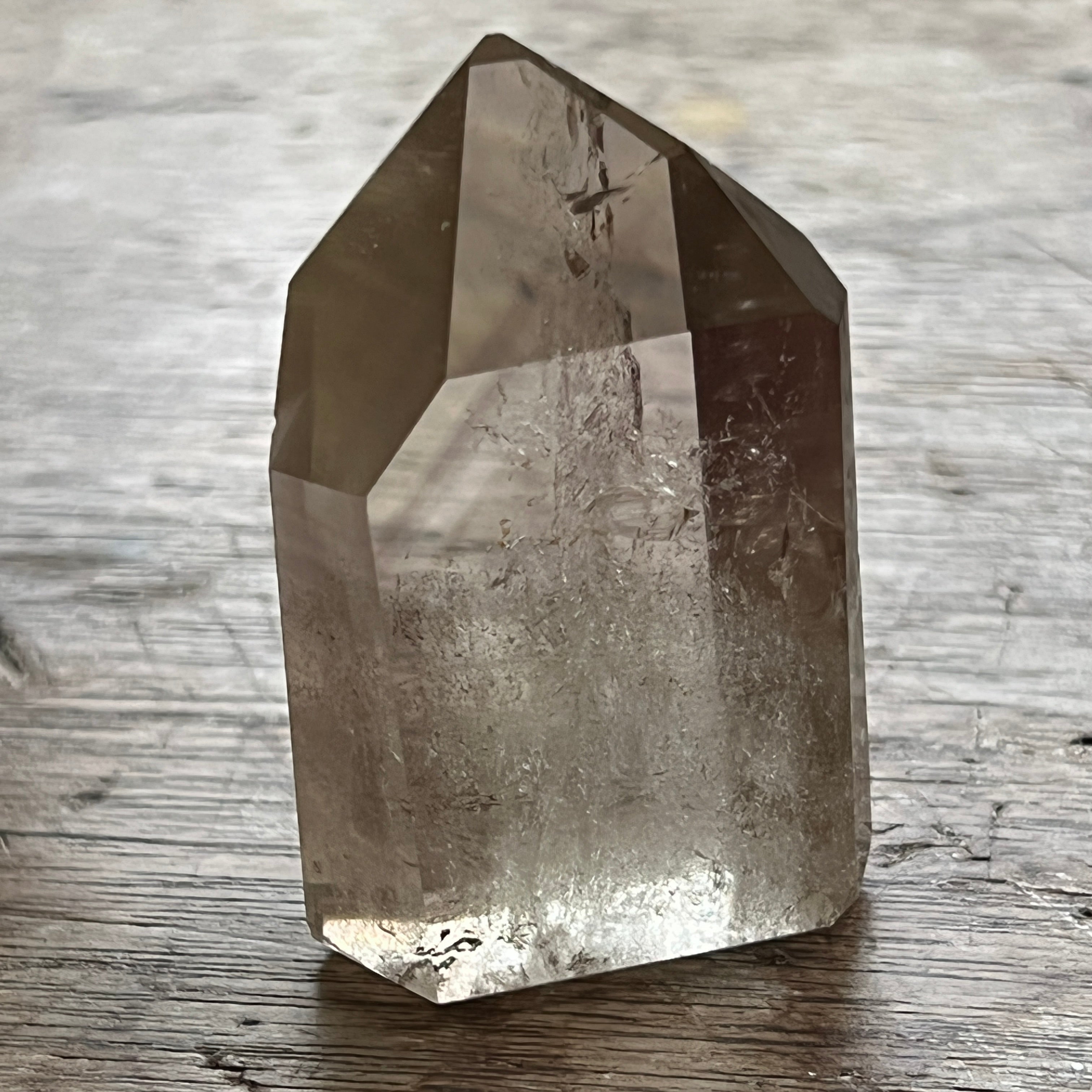 Isis and phantom Smokey quartz crystal citrinated