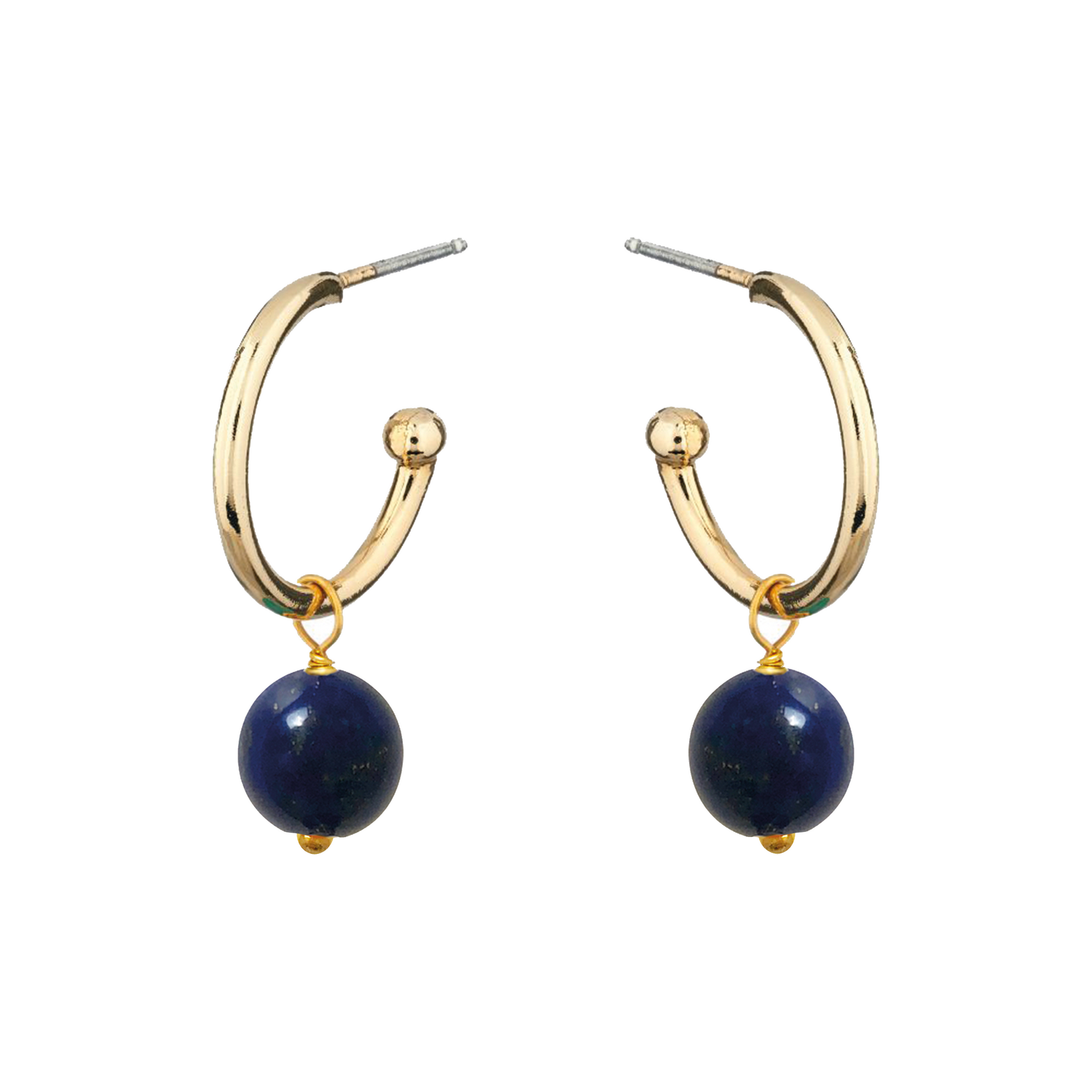 Alexa Creole Earrings Lapis Lazuli