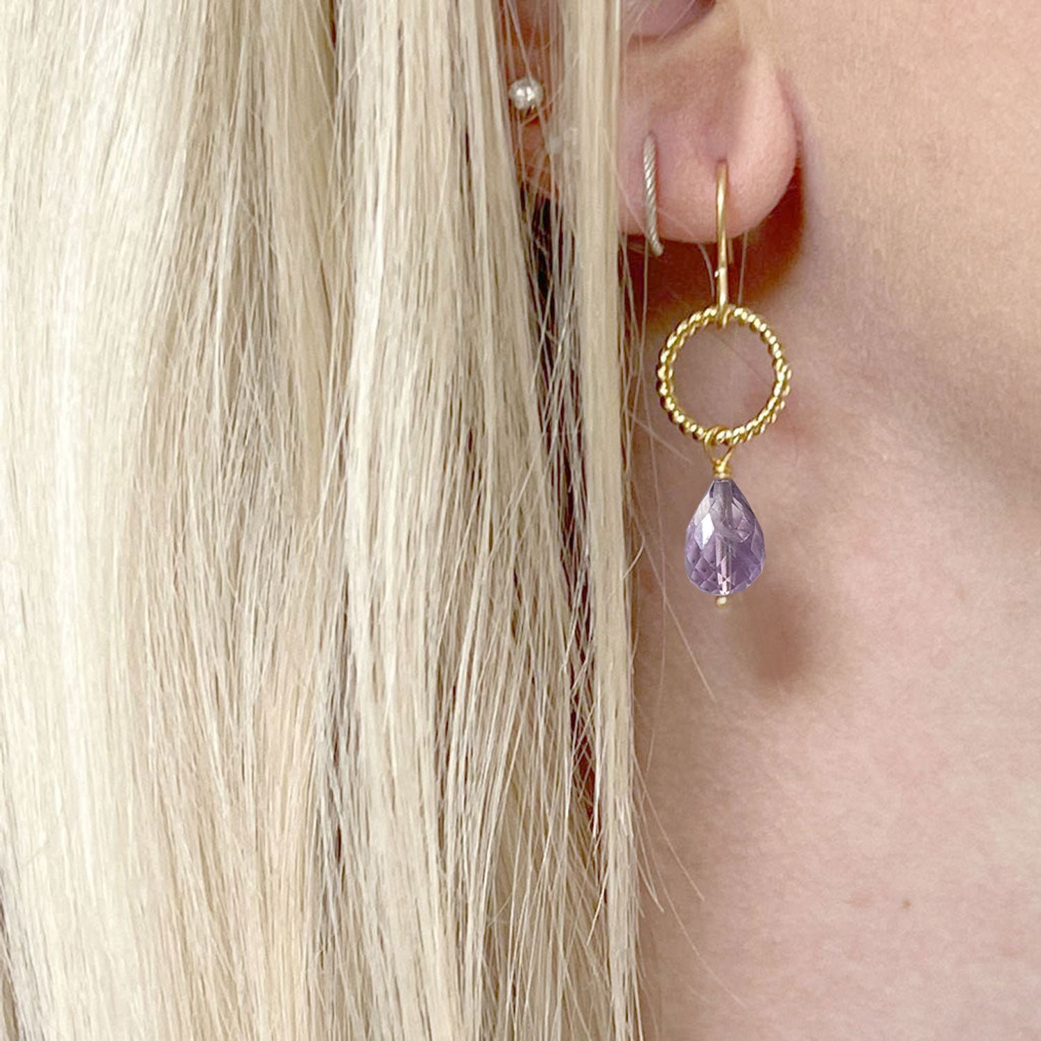 Alexis Faceted Amethyst Drop earrings