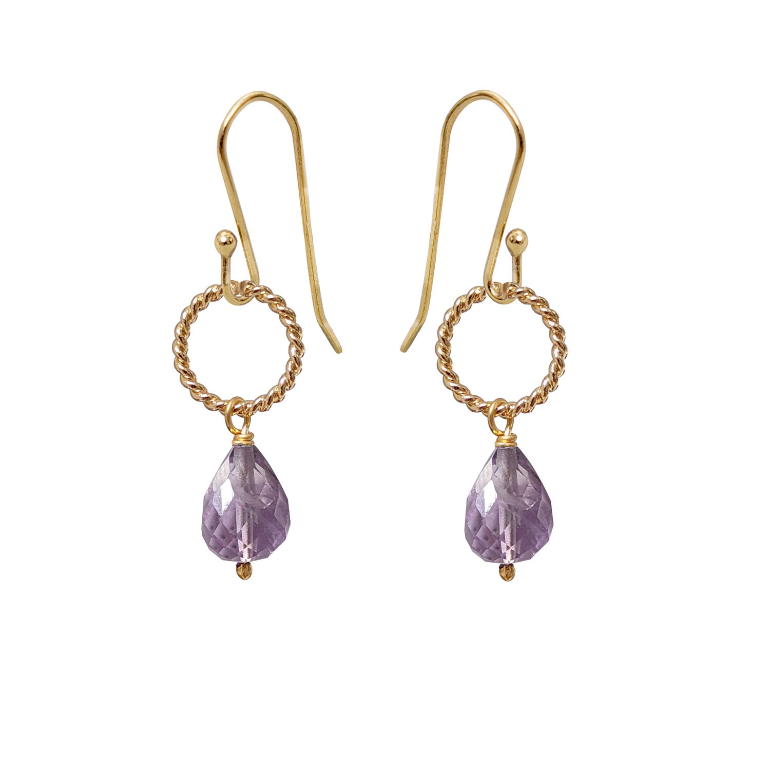 Alexis Faceted Amethyst Drop earrings