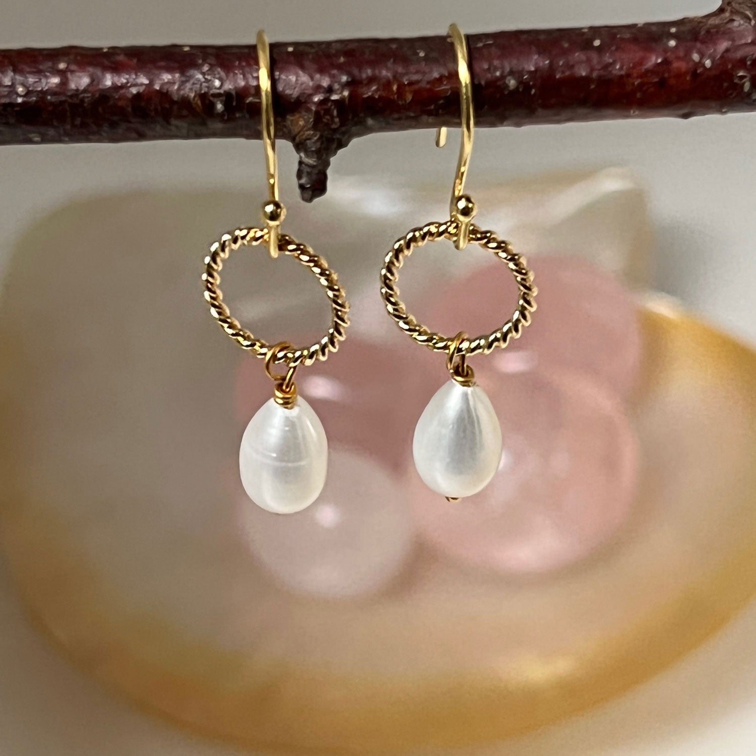 Alexis Drop Pearl Earrings