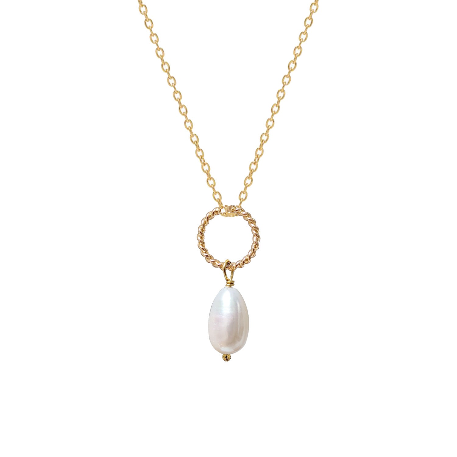 Alexis Drop Pearl Pendant on simple chain