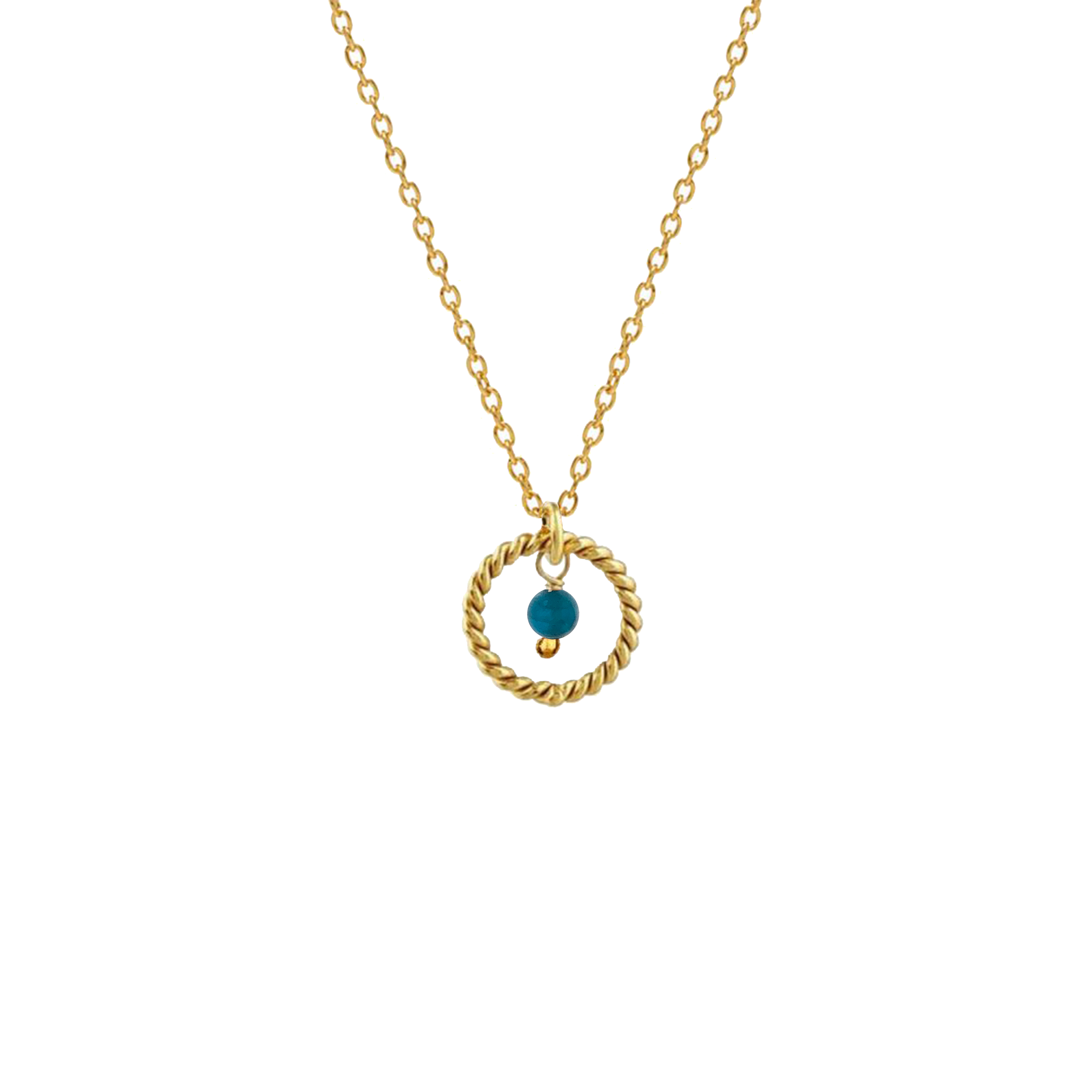Alexis Pendant Blue Apatite - Mirabelle Jewellery
