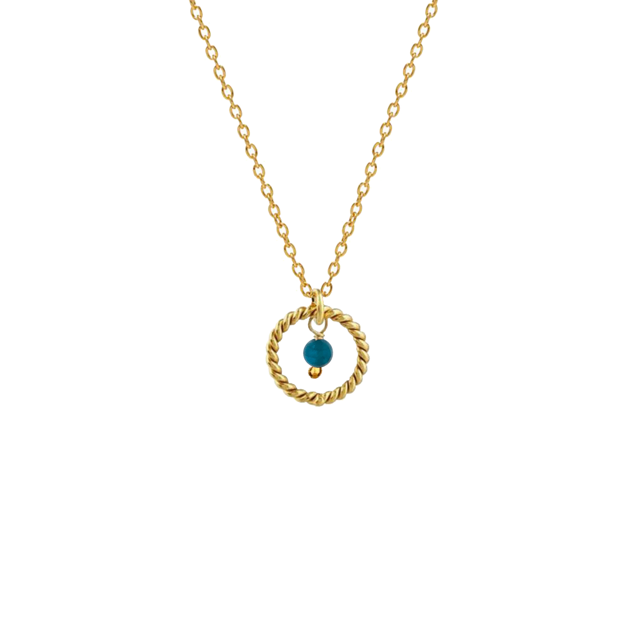 Alexis Pendant Blue Apatite - Mirabelle Jewellery