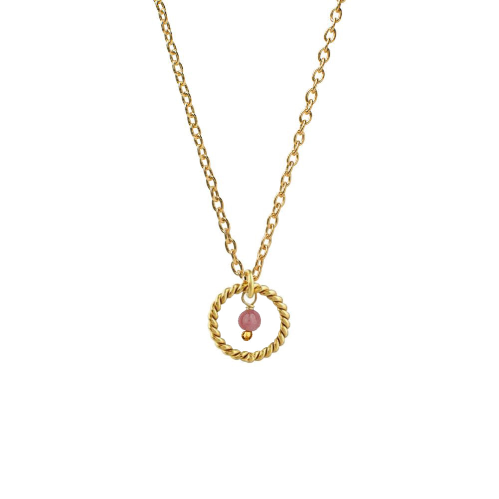 Alexis Pendant Pink Tourmaline - Mirabelle Jewellery