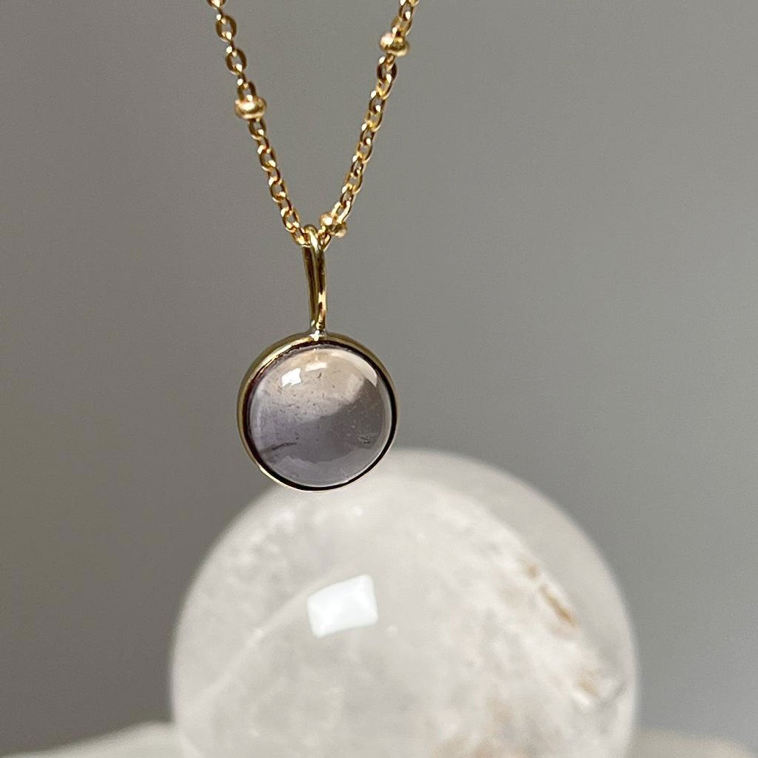 Ametrine Cabochon on Satellite Chain