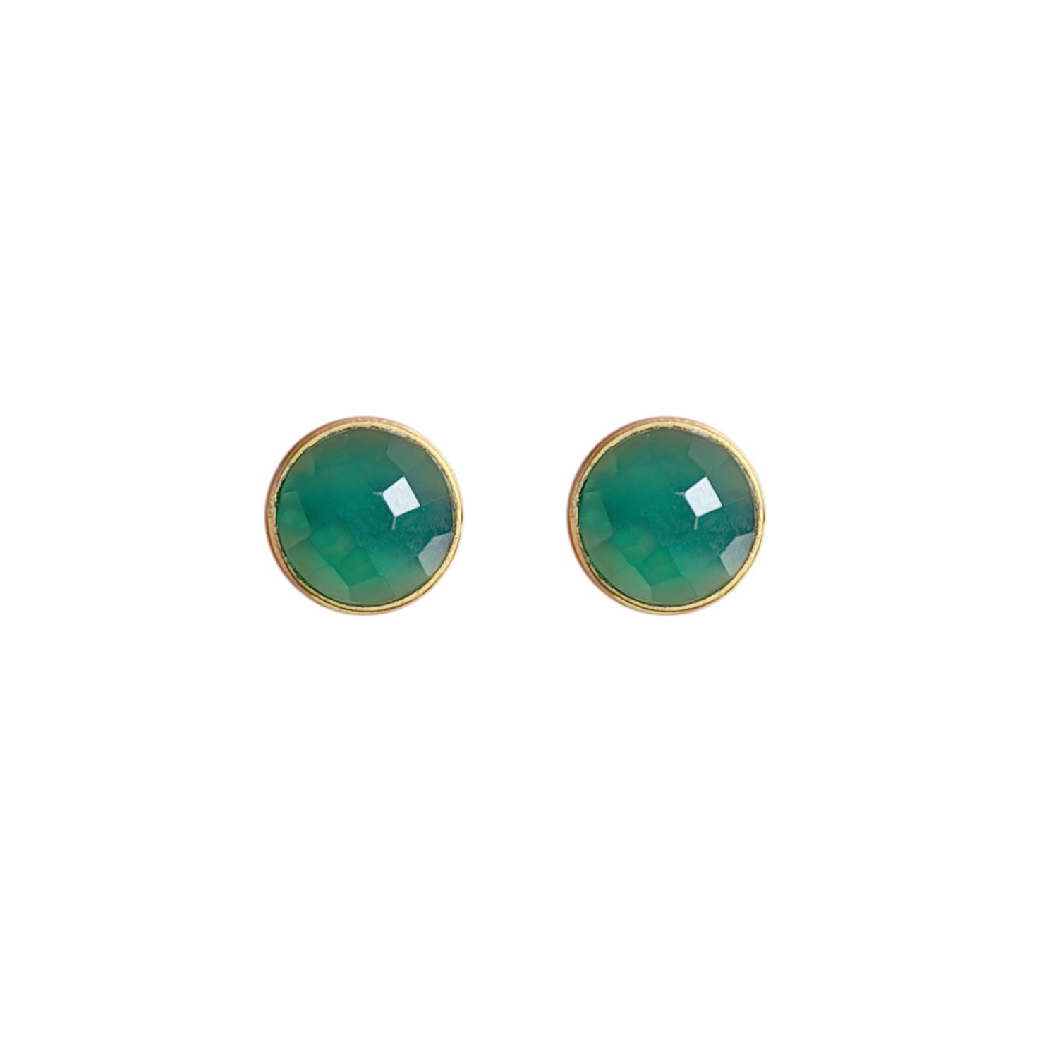 Clara Green Onyx Studs