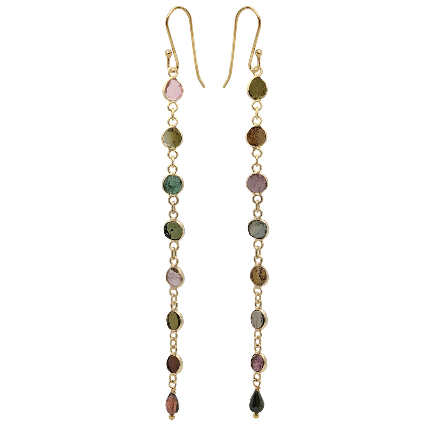 Tourmaline Confetti Vermeil earrings