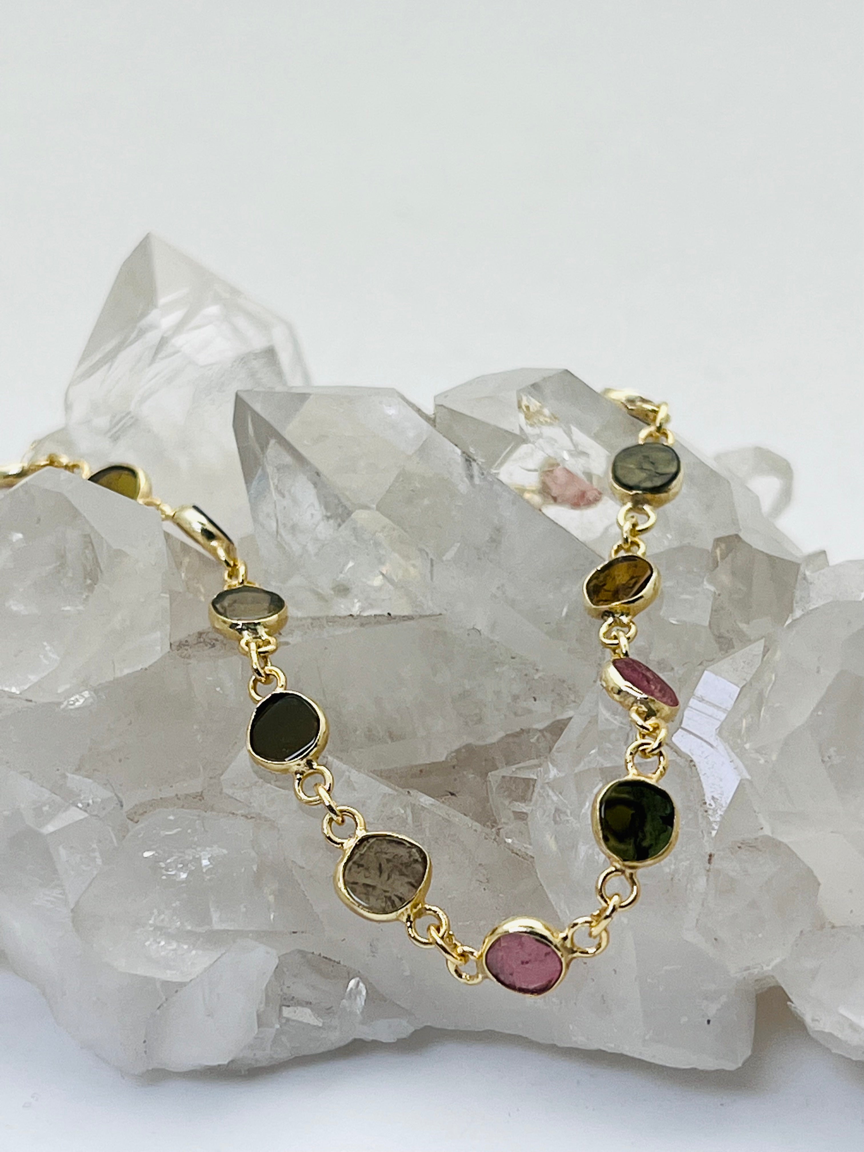 Tourmaline Confetti Vermeil Bracelet