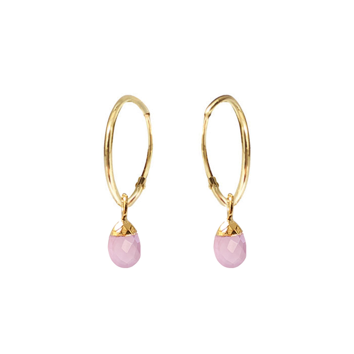 Cora Creole with Pink Chalcedony Briolette