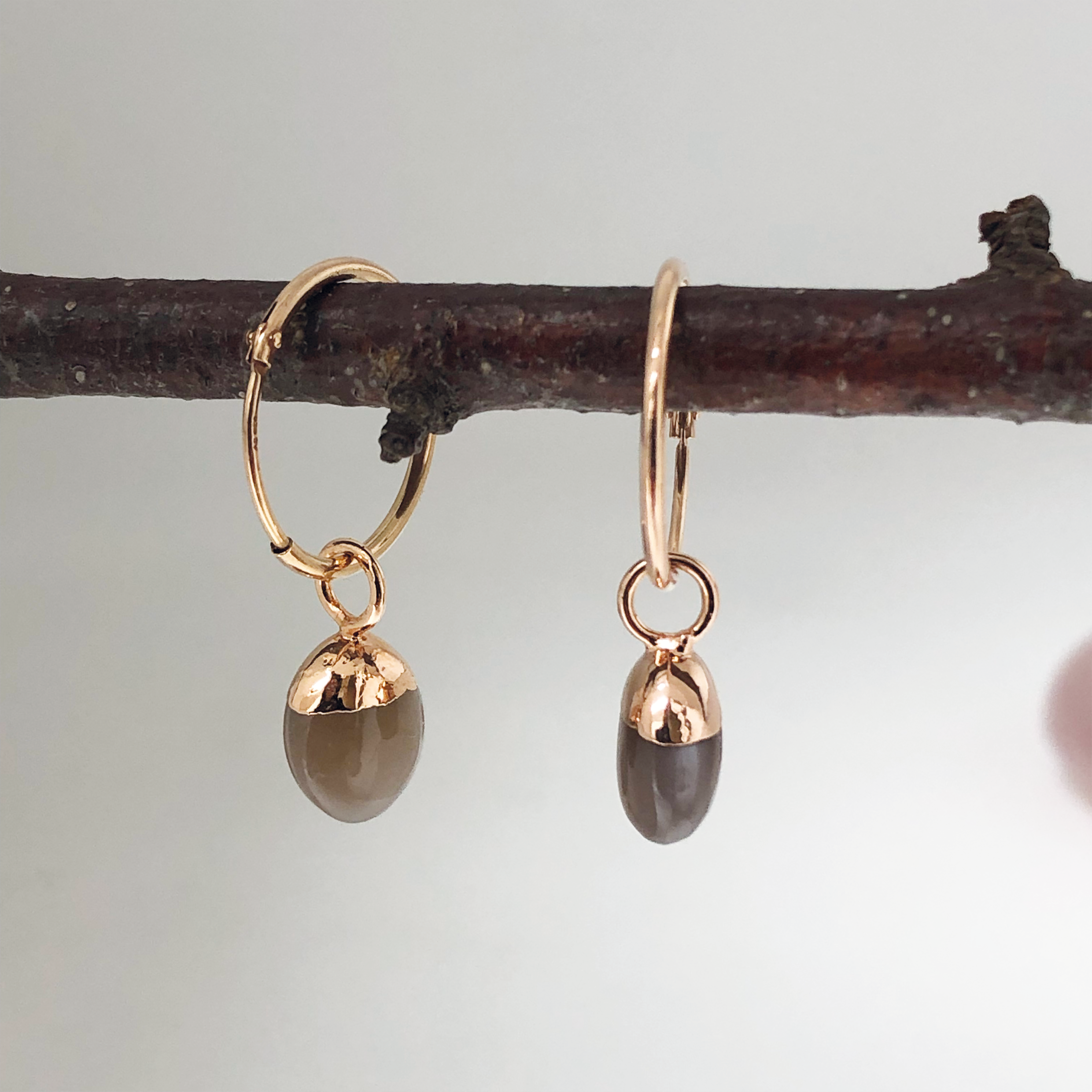 Cora Creole with Mini Pebble Chocolate Moonstone