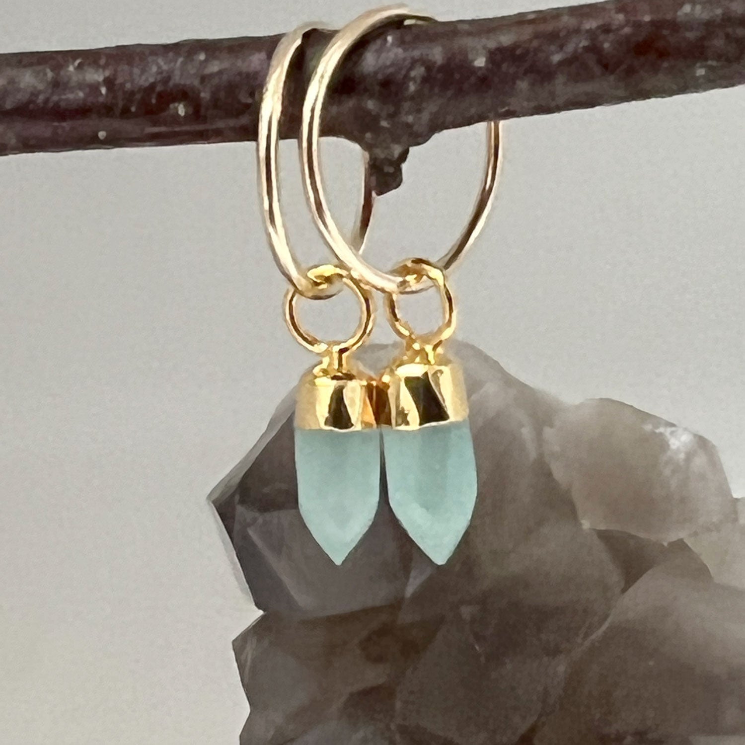Cora Creole with Mini Point Aqua Chalcedony