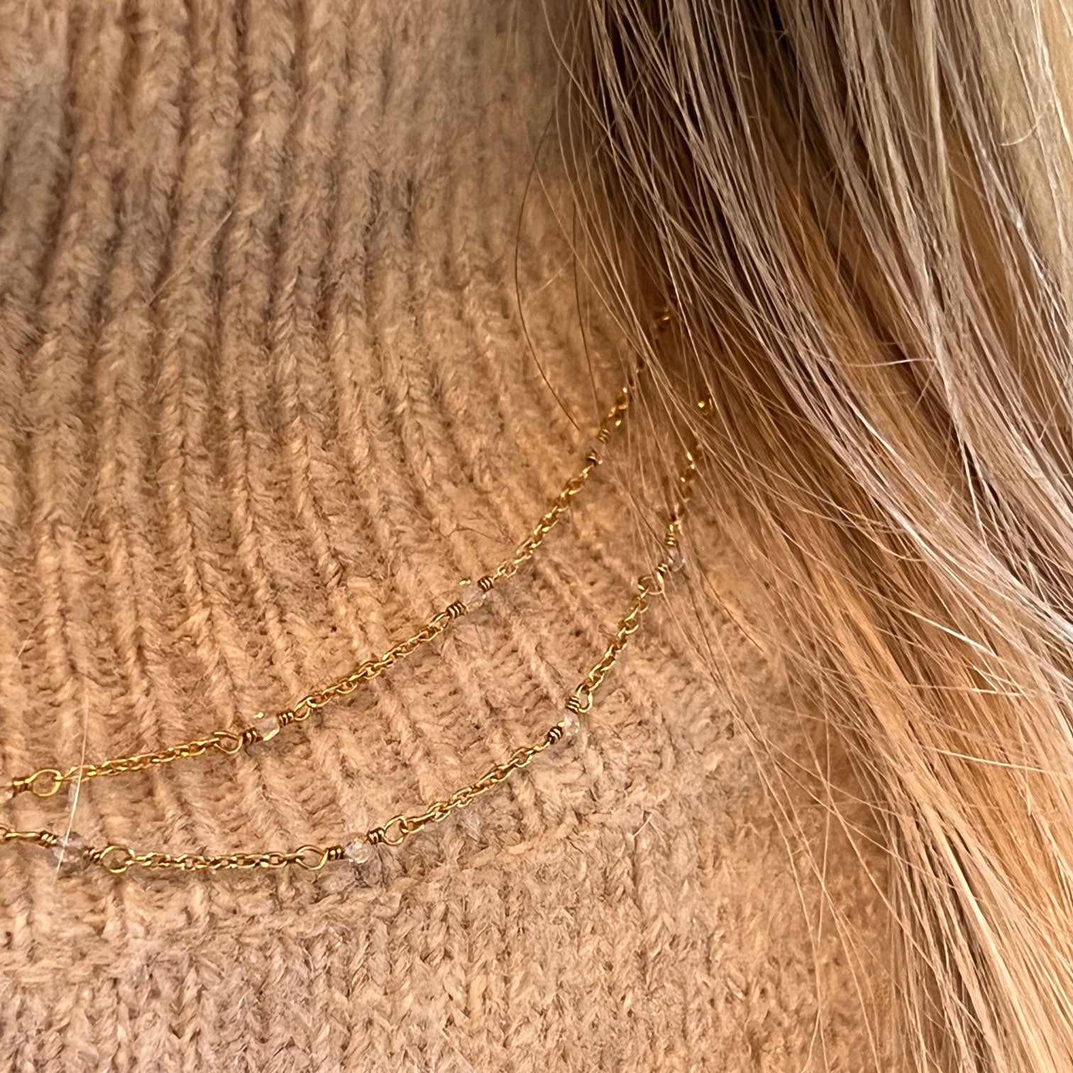 Fancy Rosary  Rock Crystal Long 85cm